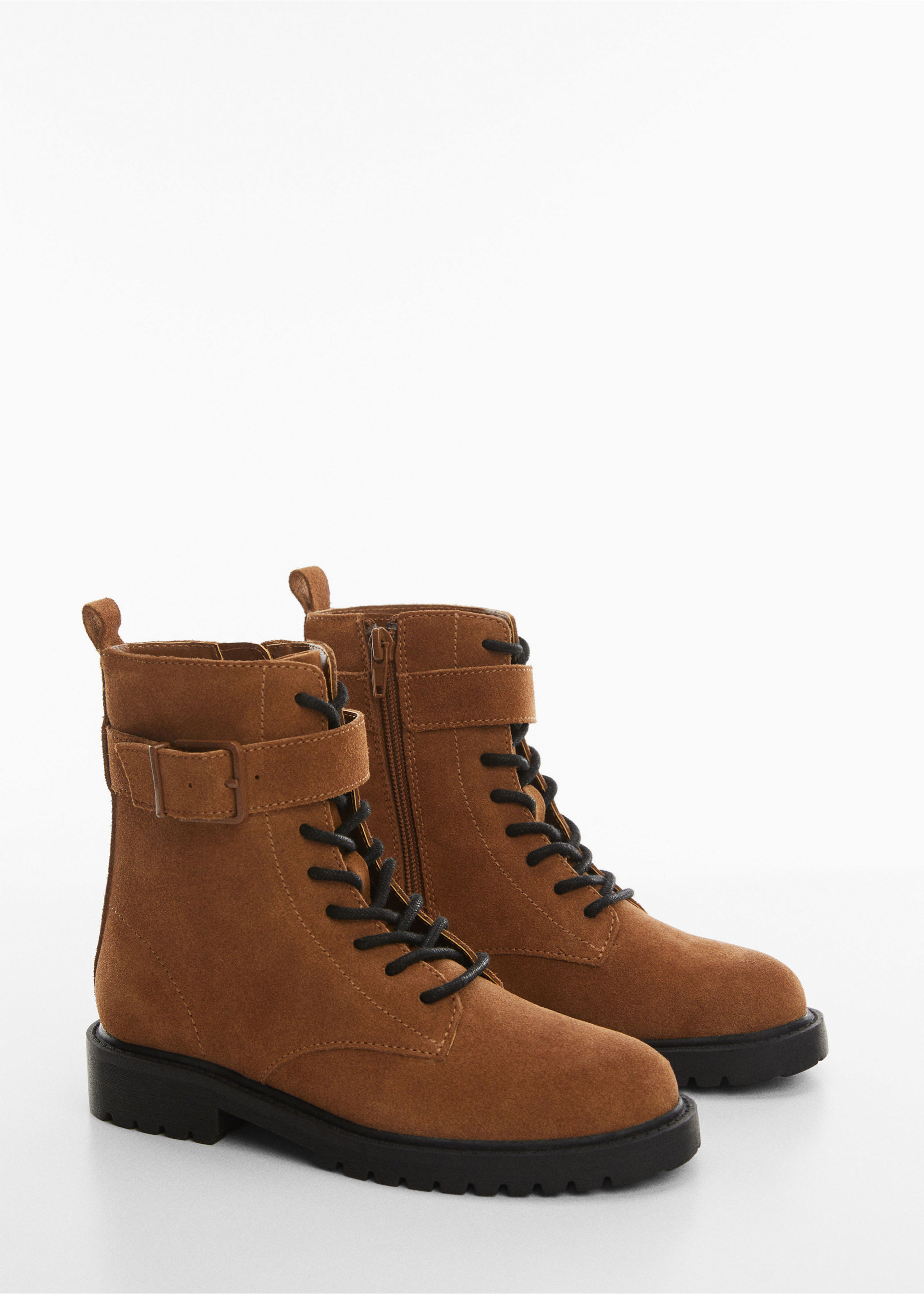 Lace-up leather boots - Medium plane