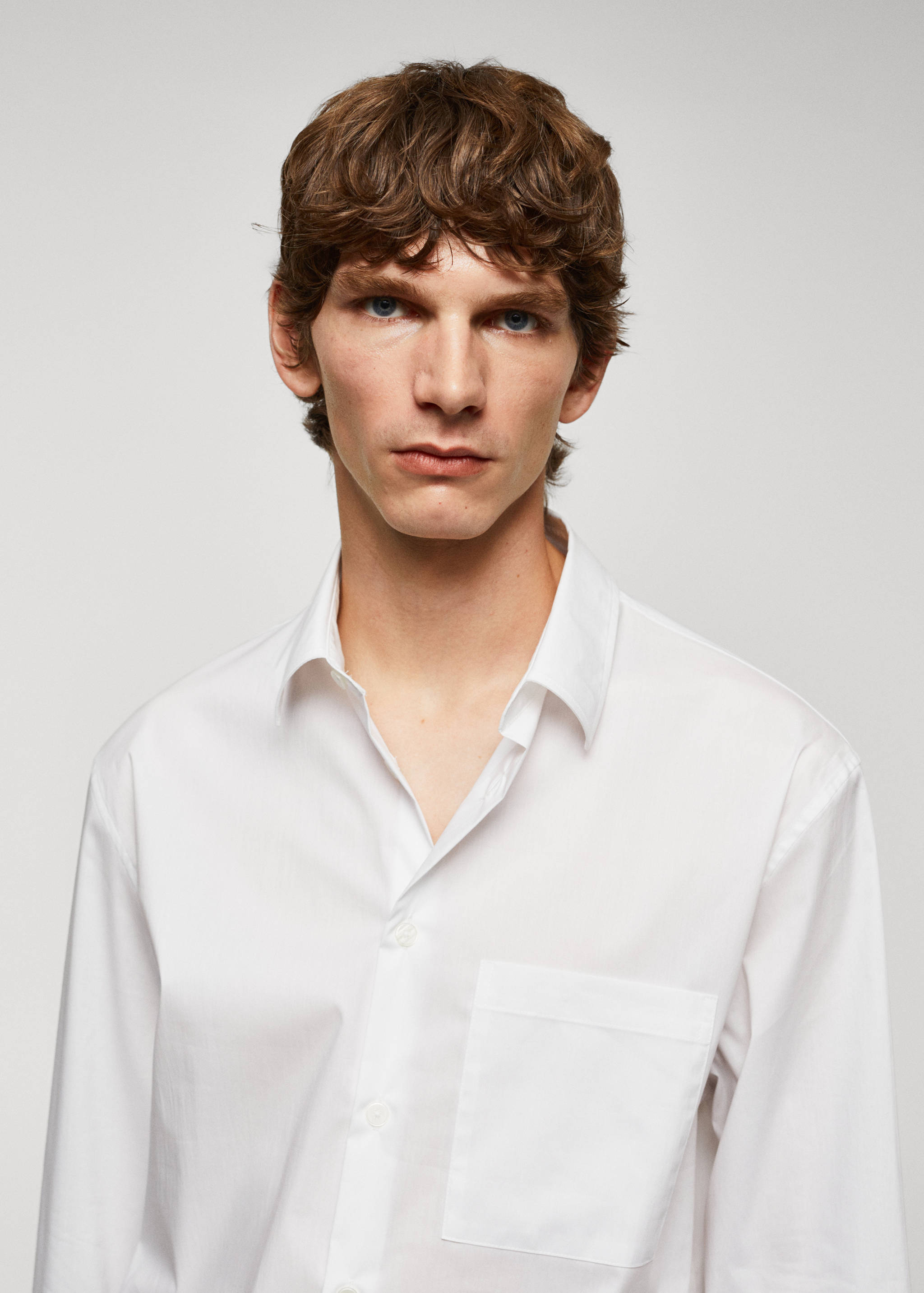 Relaxed Fit-Baumwollhemd mit Tasche - Detail des Artikels 1