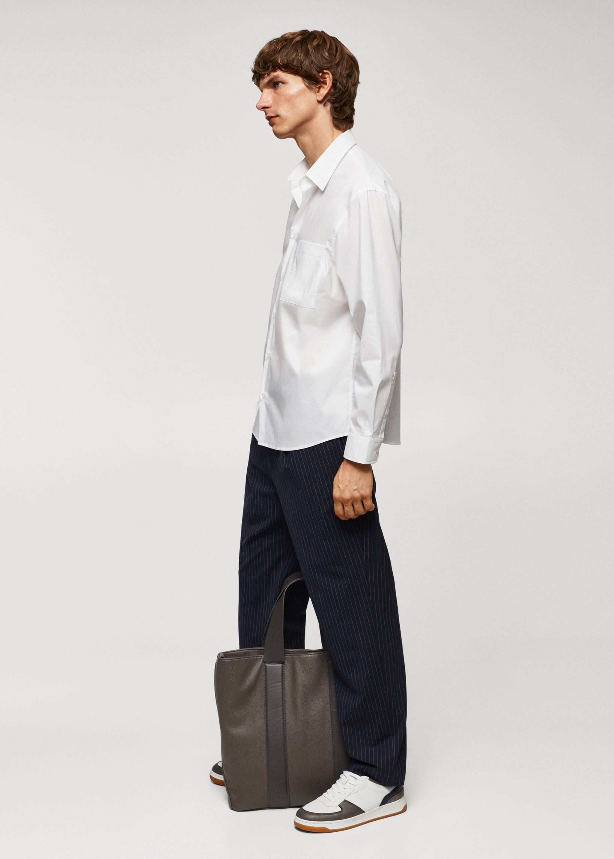 Relaxed Fit-Baumwollhemd mit Tasche - Detail des Artikels 2