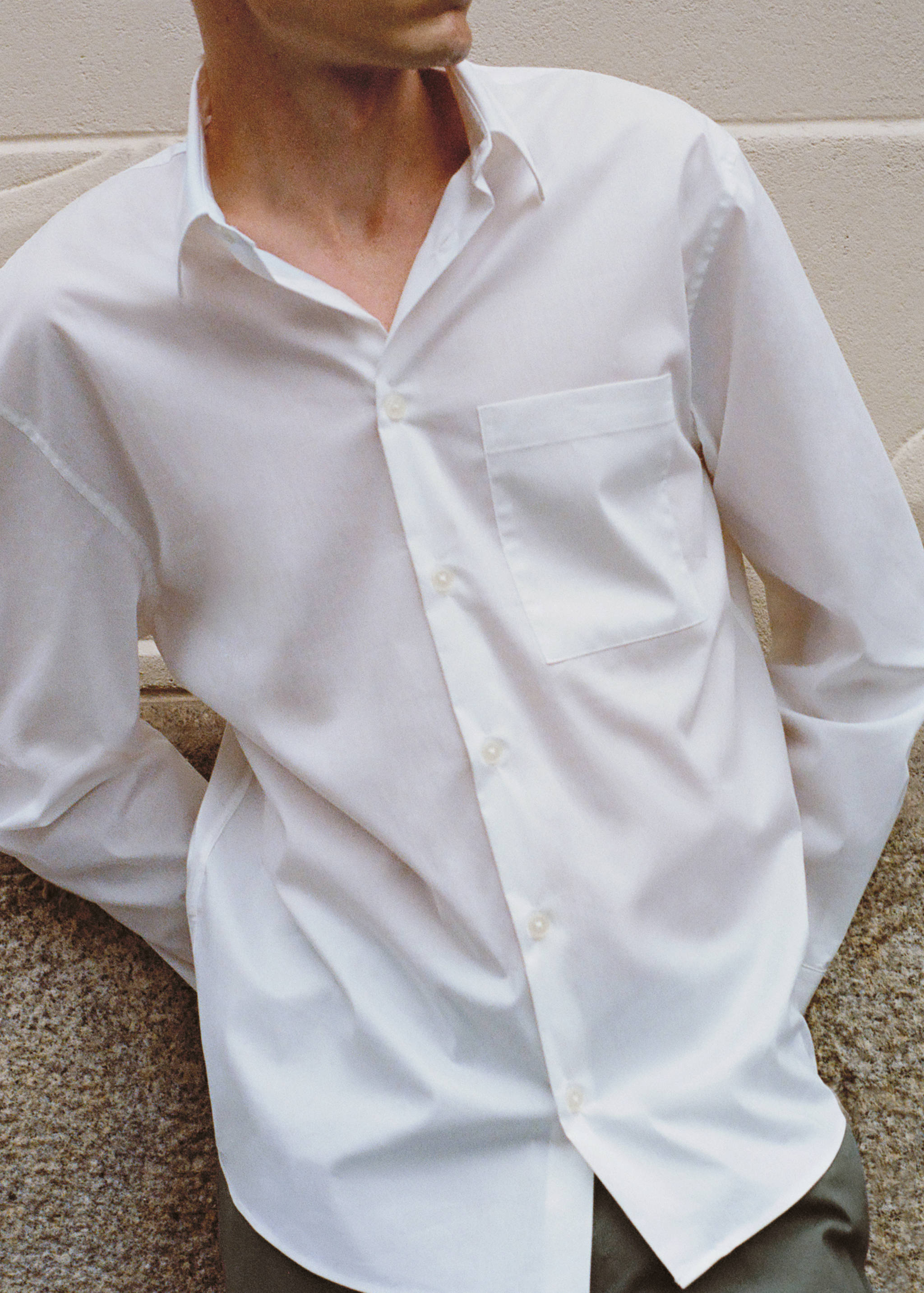 Relaxed Fit-Baumwollhemd mit Tasche - Detail des Artikels 5