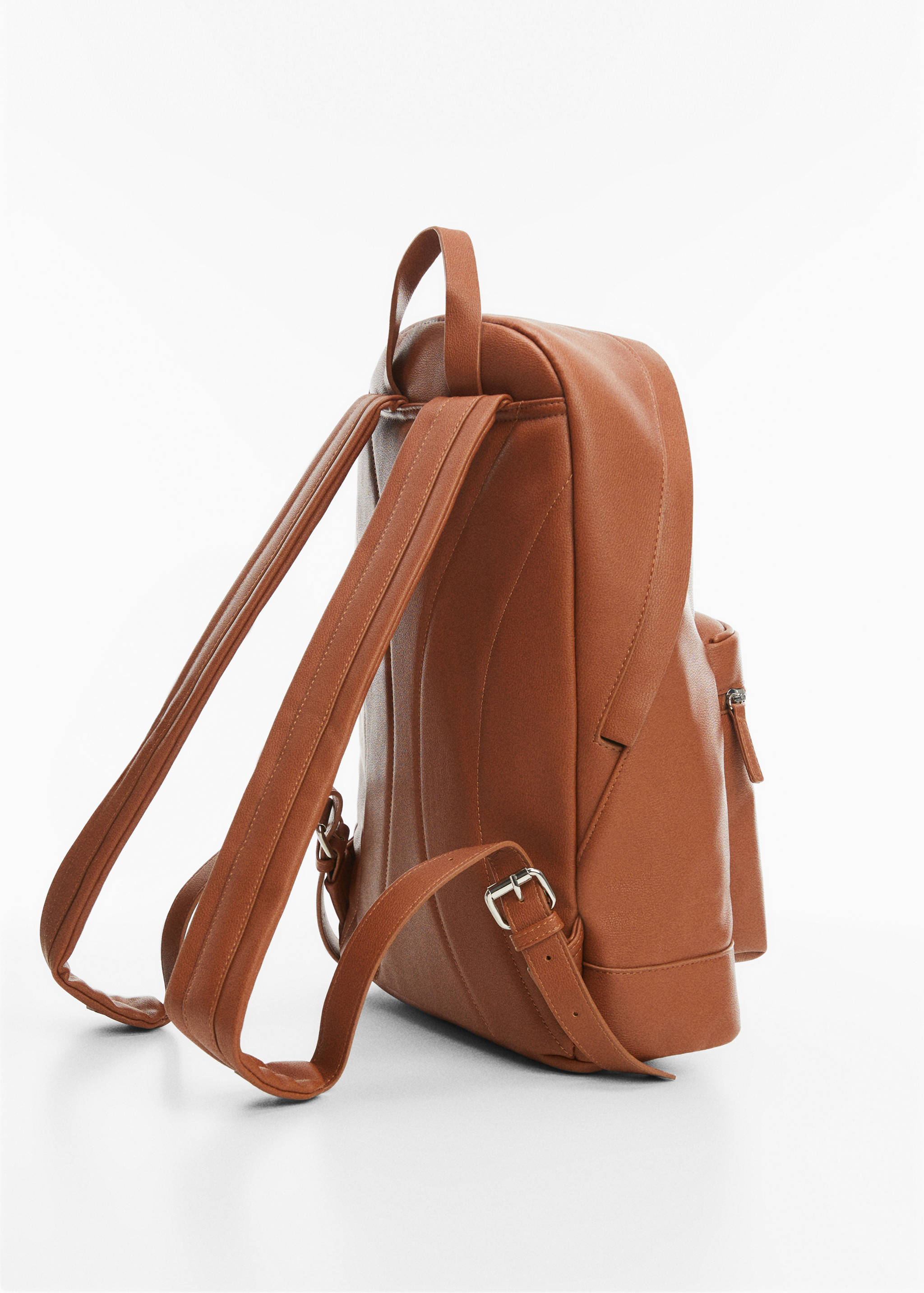 Faux-leather backpack - Medium plane