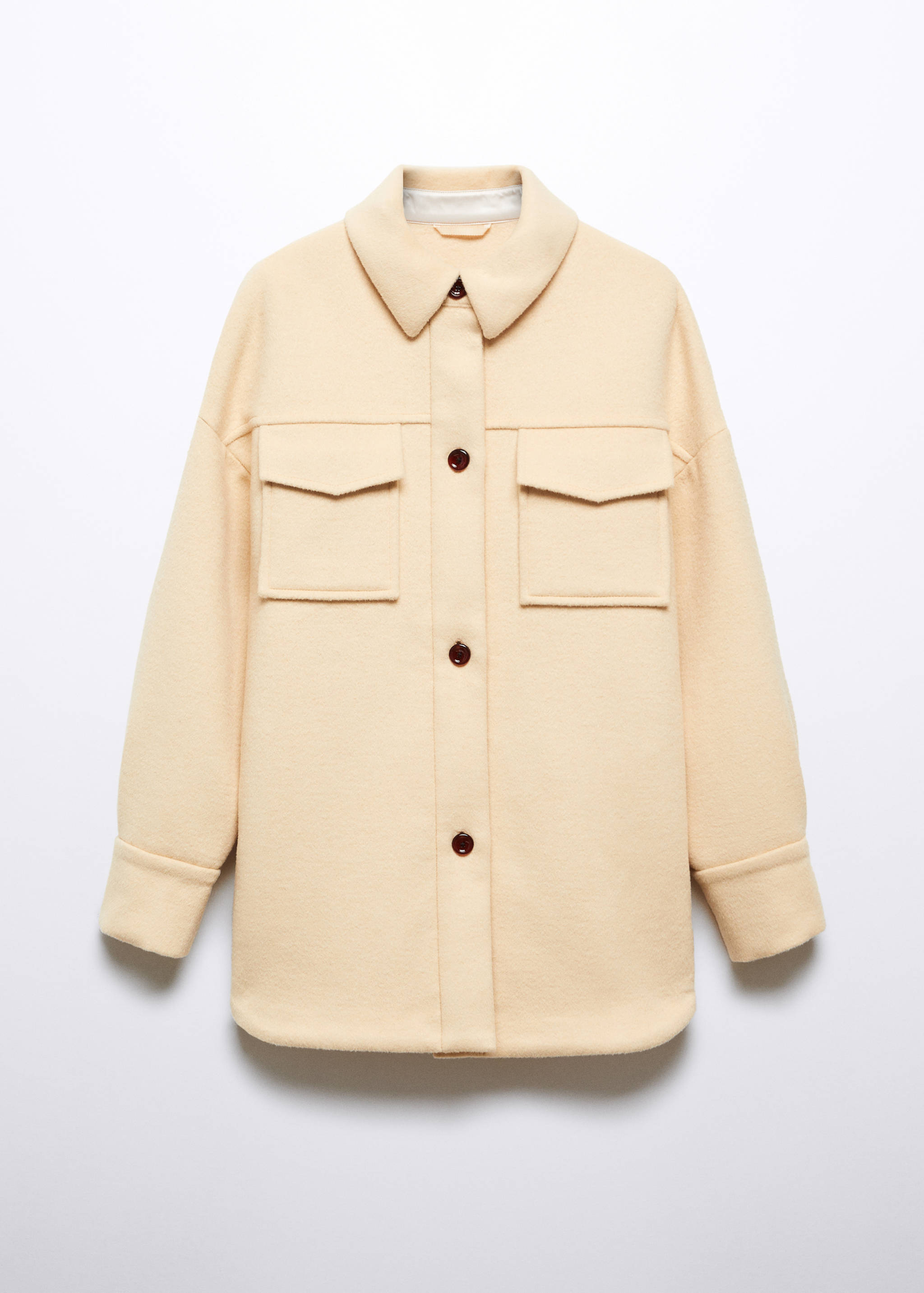 Langes Overshirt aus Wolle - Artikel ohne Model