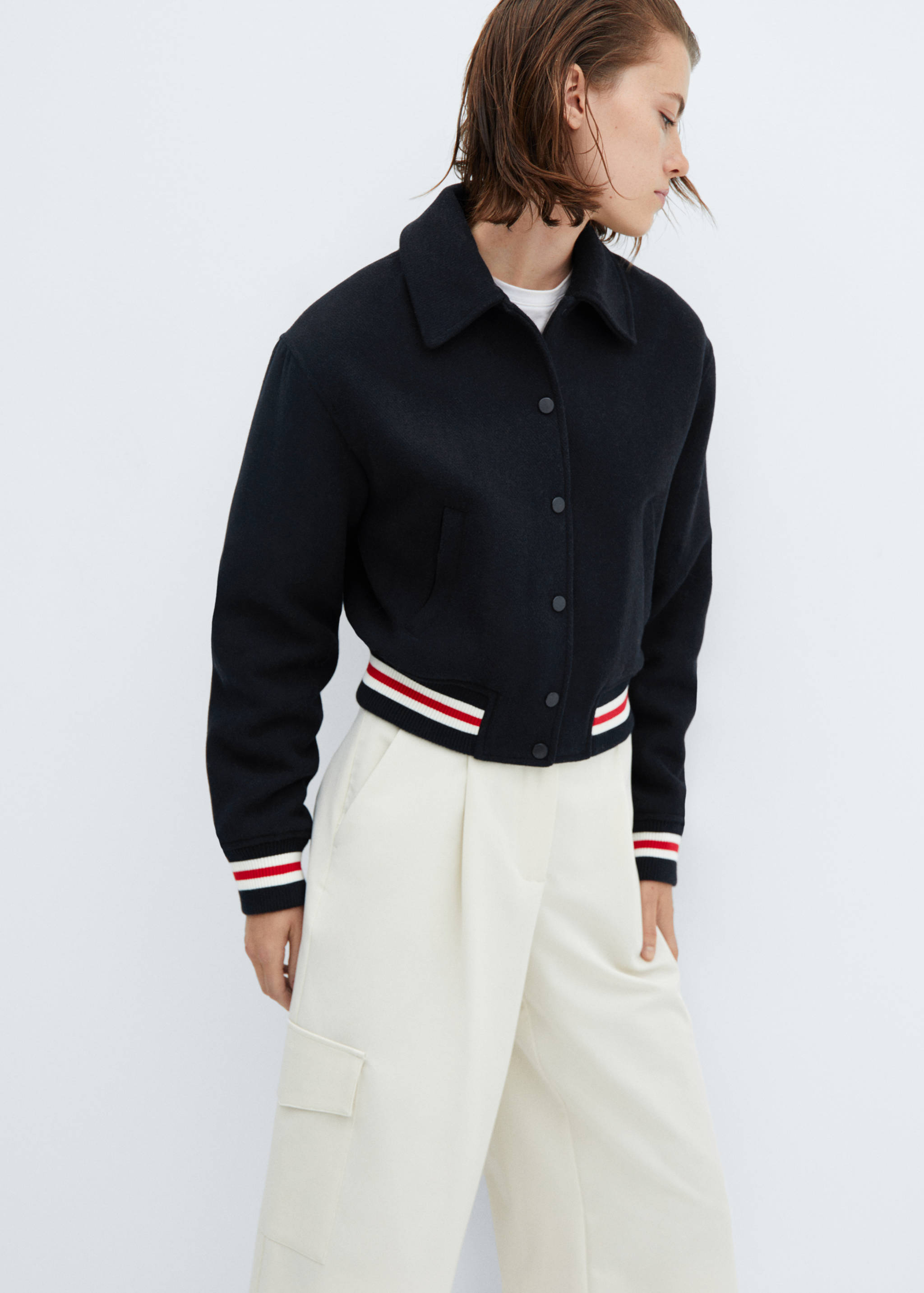 Oversized-Bomberjacke aus Wolle - Detail des Artikels 2