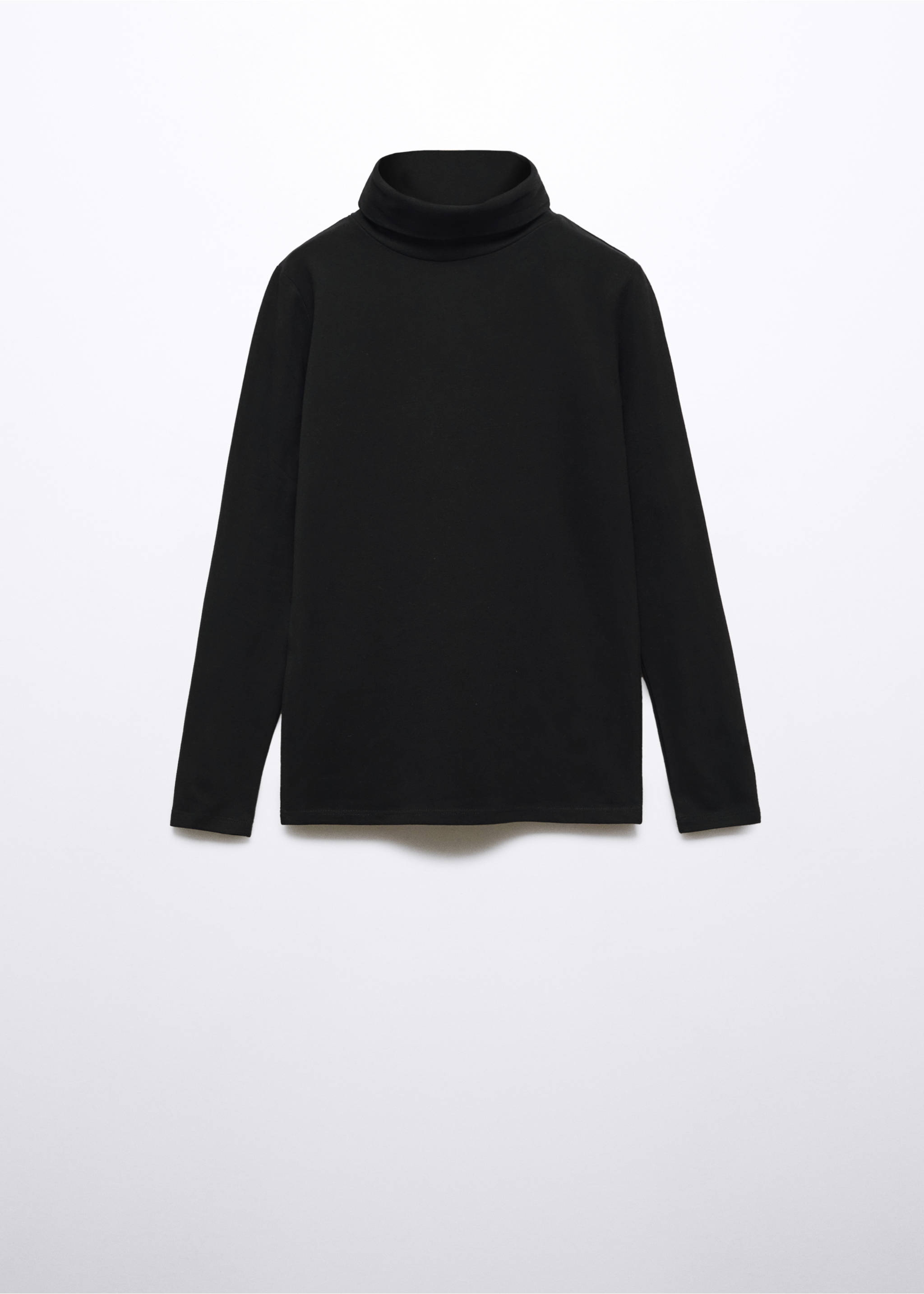 Turtleneck long-sleeved t-shirt - Article without model, Black. Ref: 57075960-00.