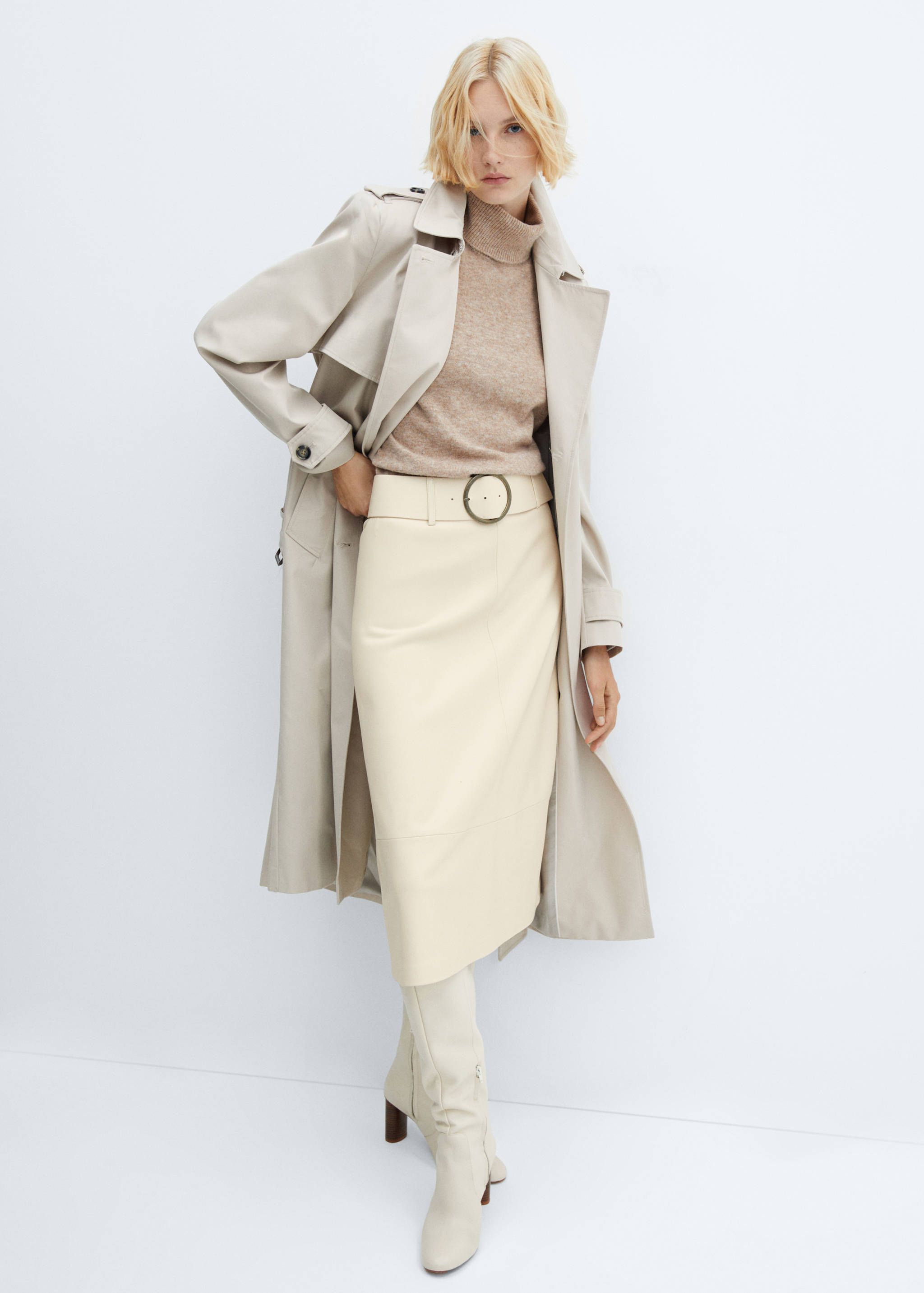 Midirock mit Leder-Effekt und Gürtel - Detail des Artikels 6