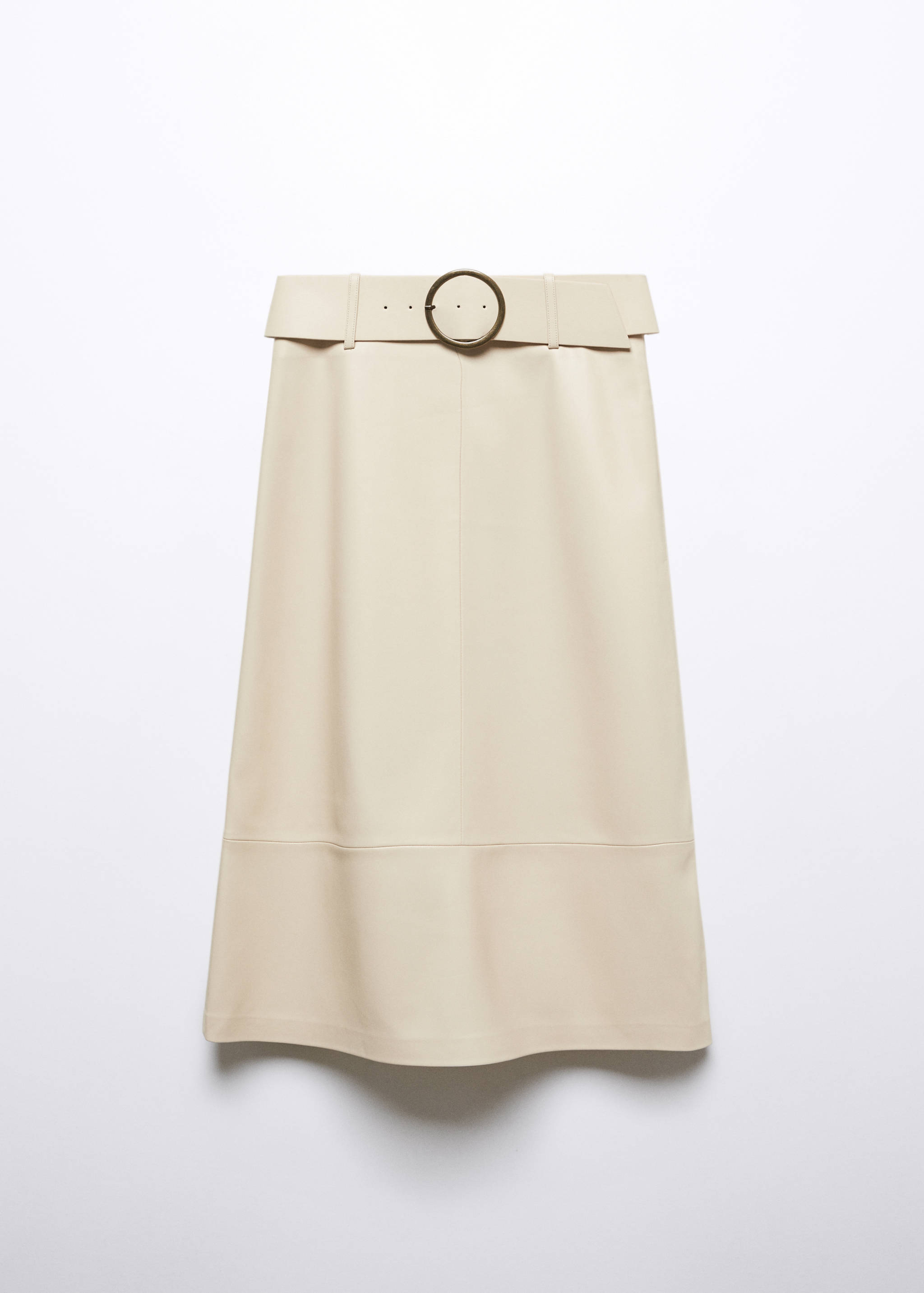 Midirock mit Leder-Effekt und Gürtel - Artikel ohne Model