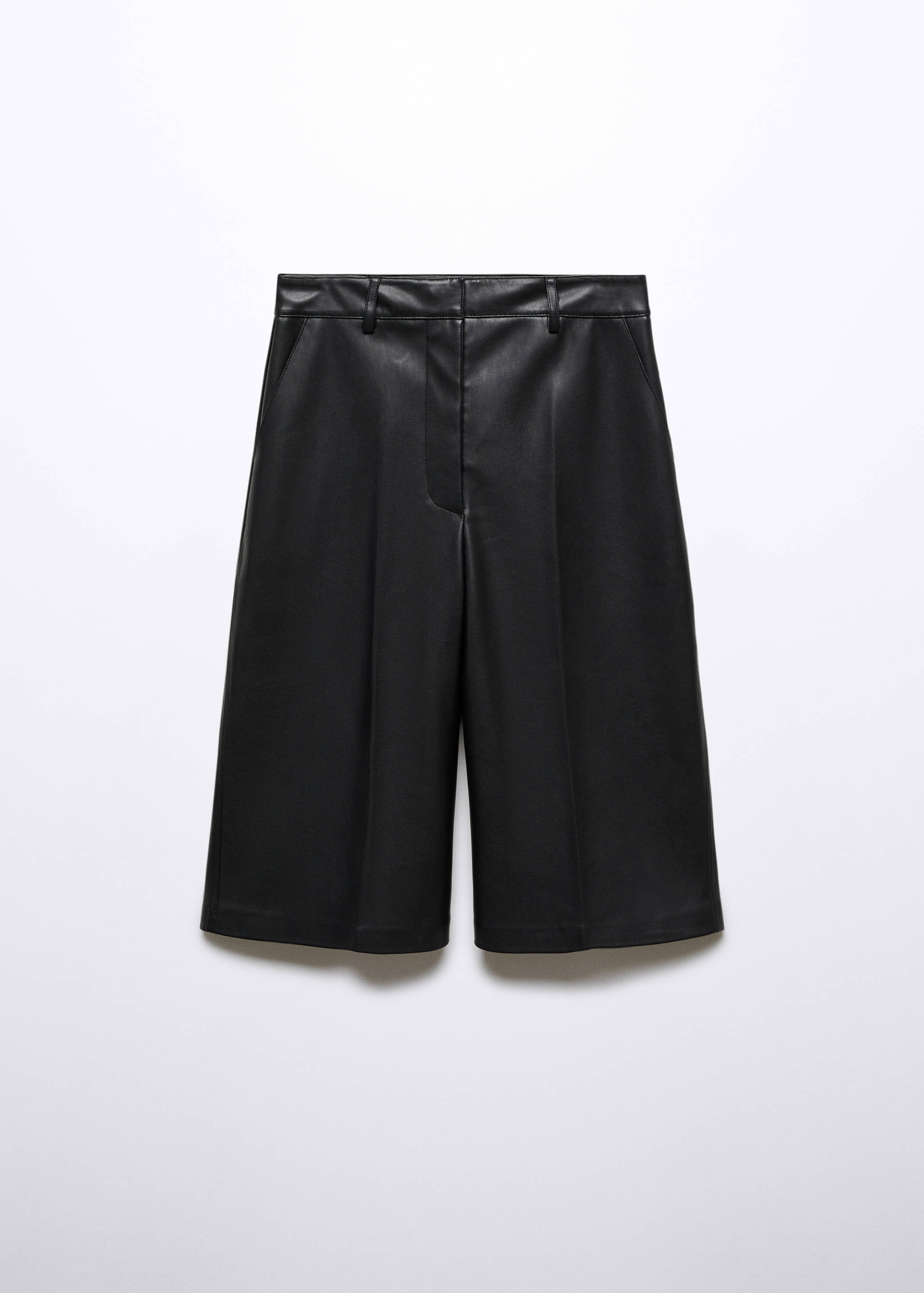 Faux-leather Bermuda shorts - Article without model