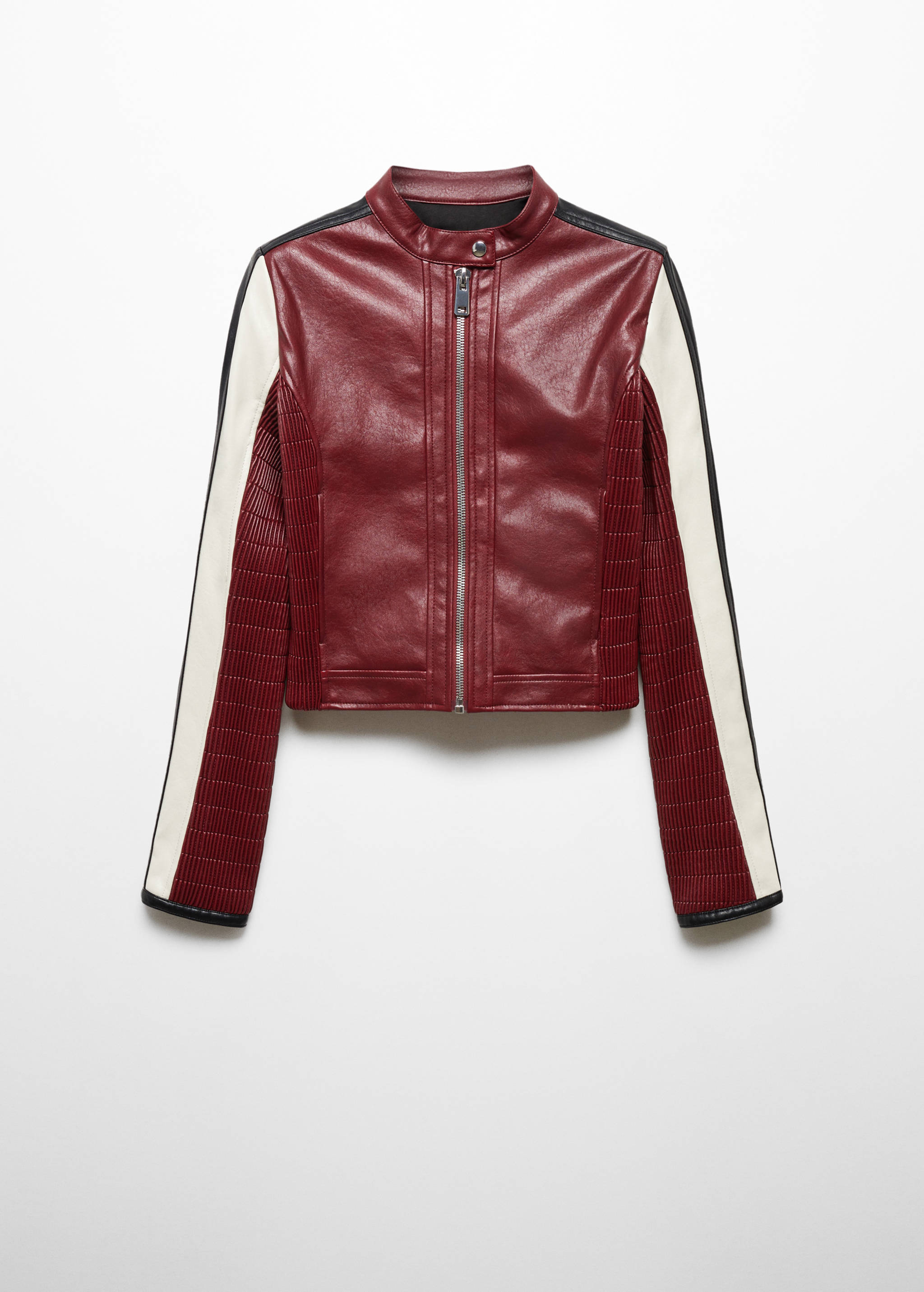 Faux-leather biker jacket - Article without model