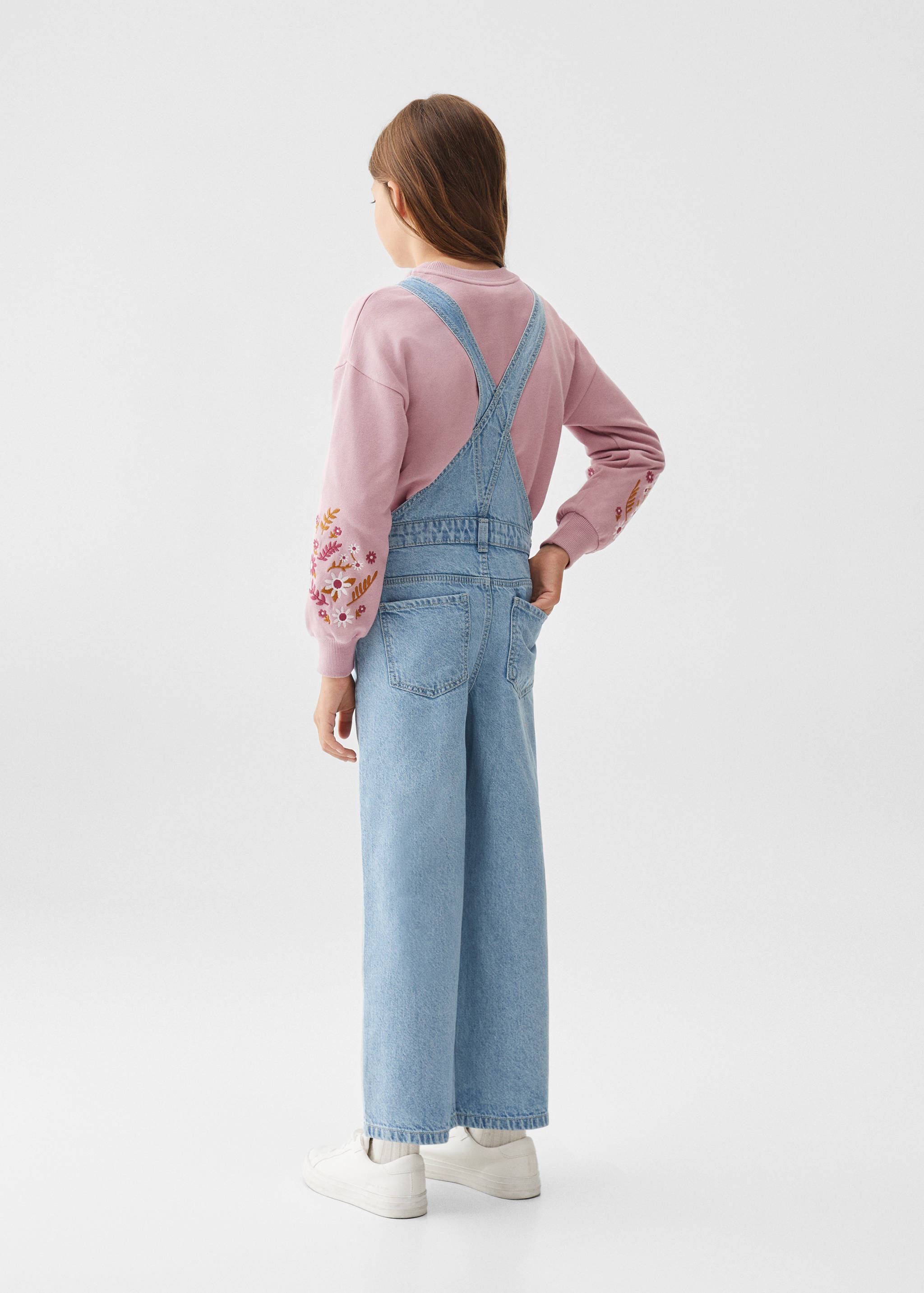 Gefütterte Jeans-Latzhose - Rückseite des Artikels