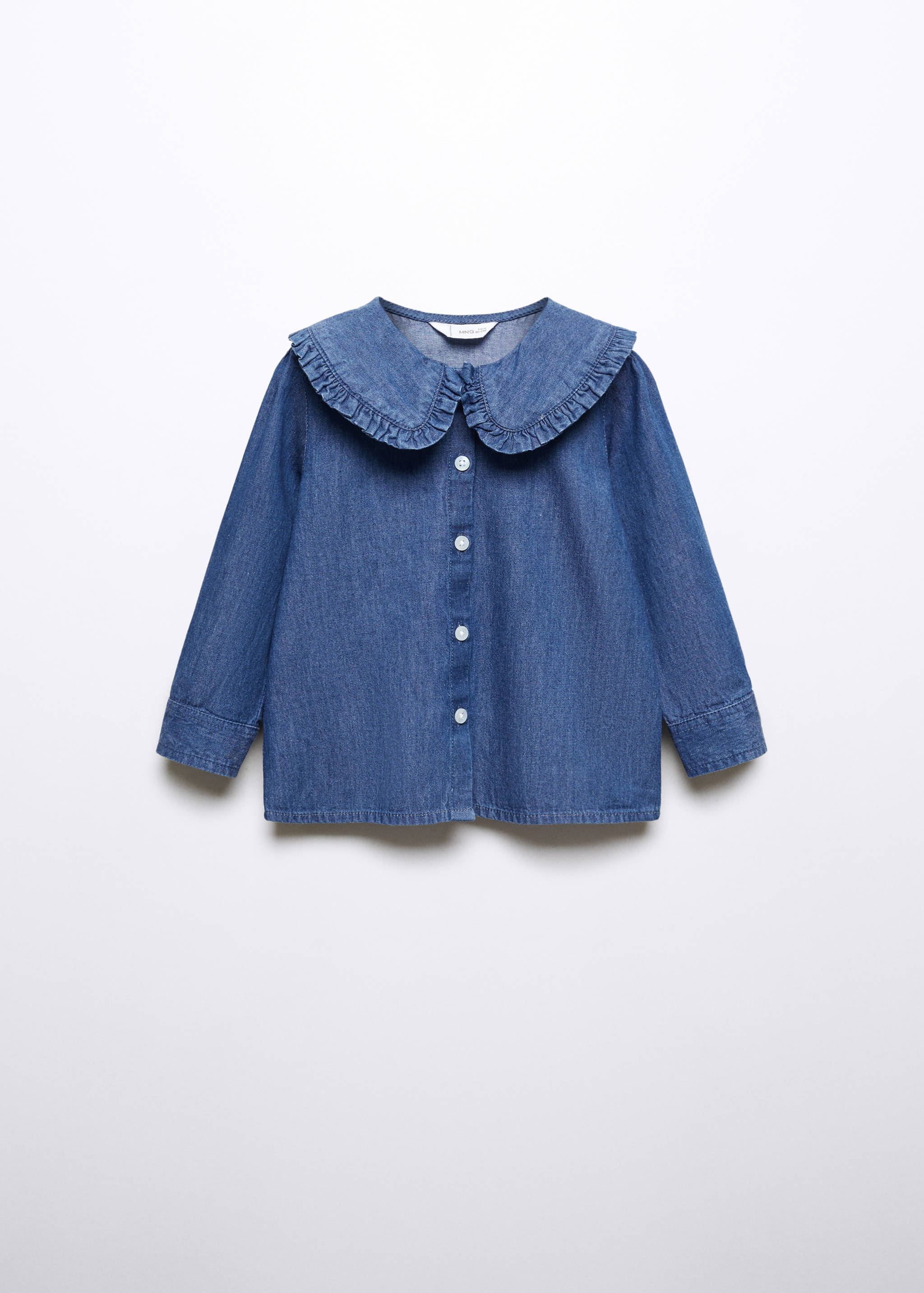 Chemise denim col Claudine - Article sans modèle