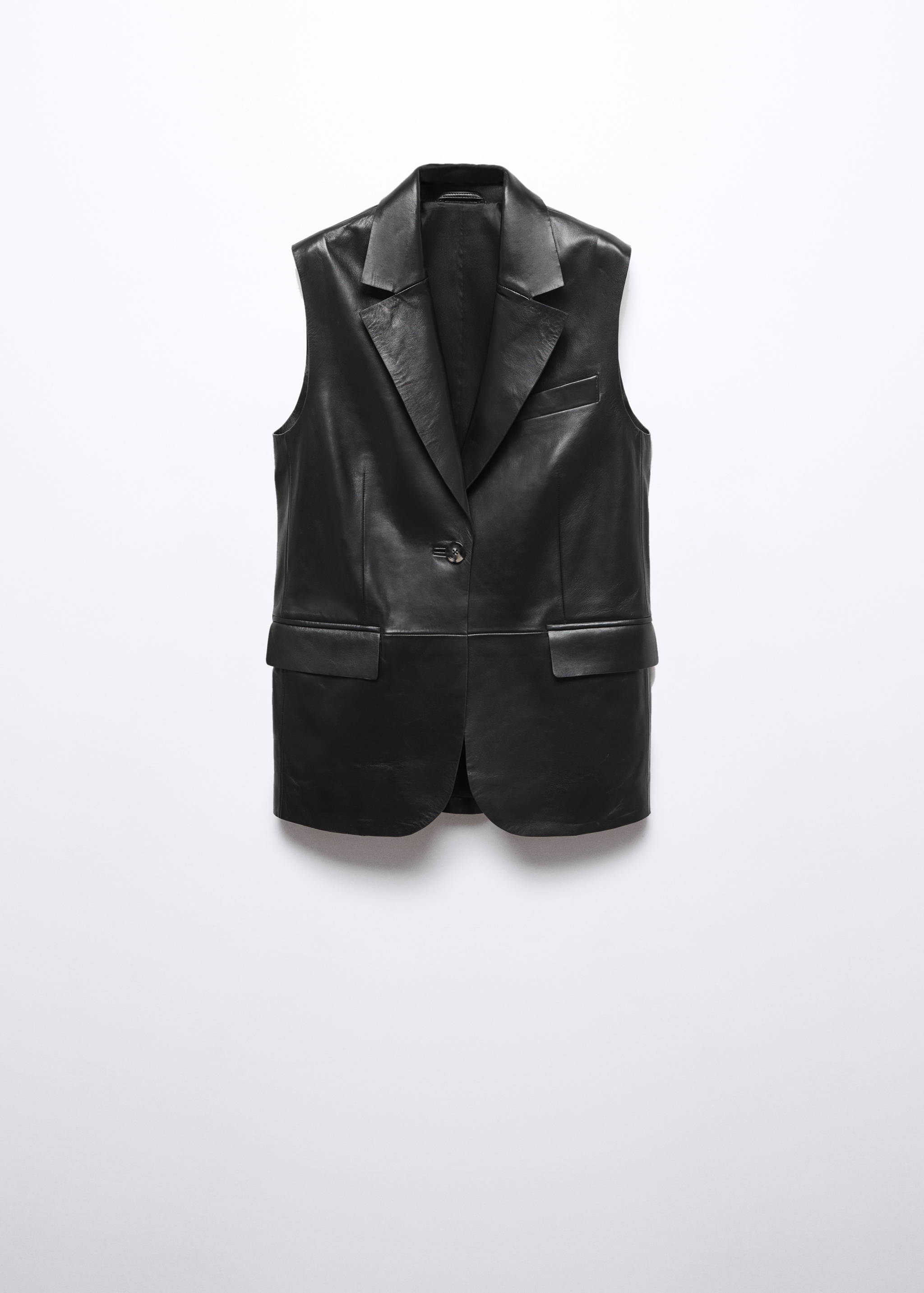 Long leather vest - Article without model