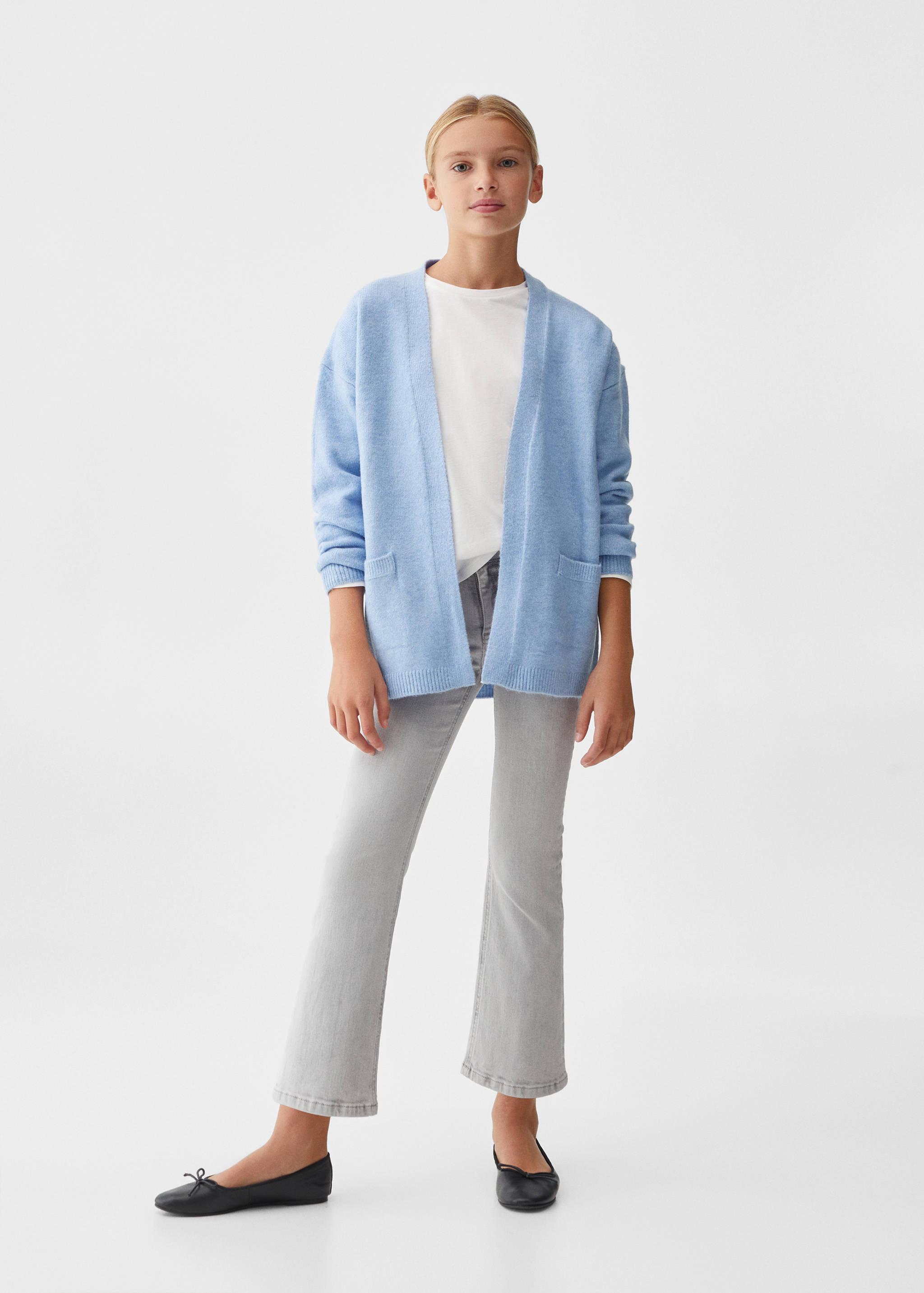 Càrdigan llarg punt - Pla general