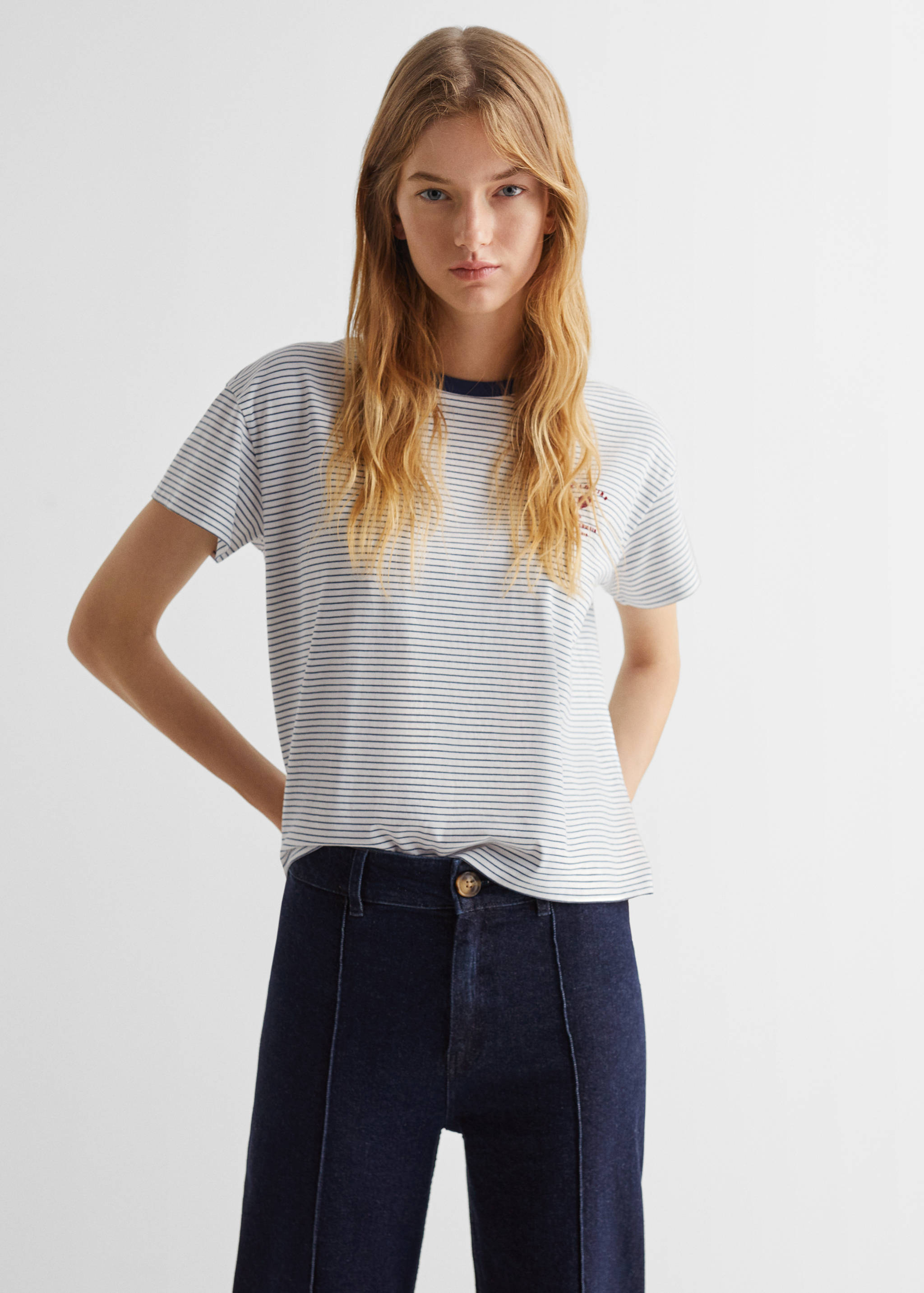 Gerade Baumwolljeans - Mittlere Ansicht