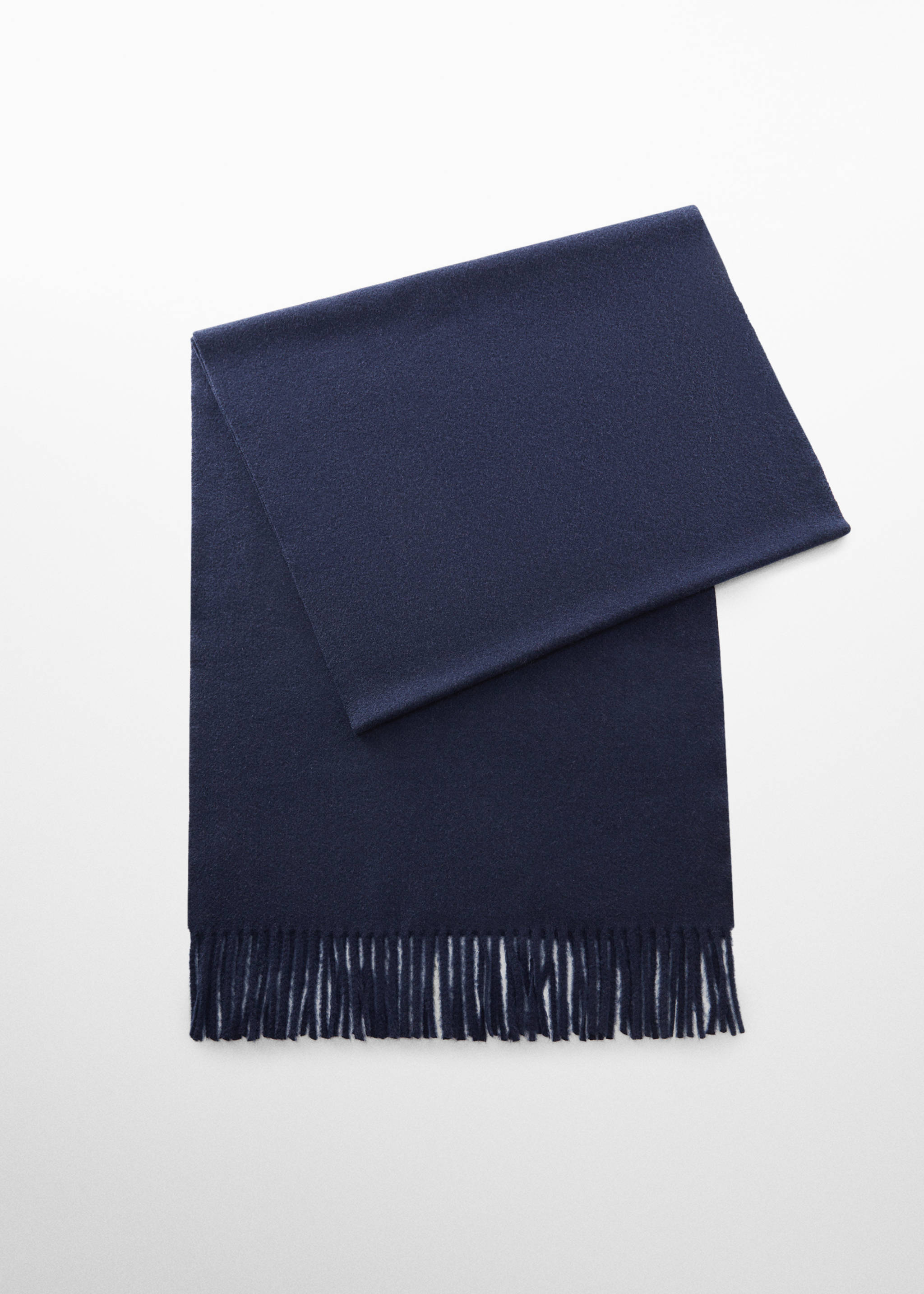 Fringed plain scarf - Article without model