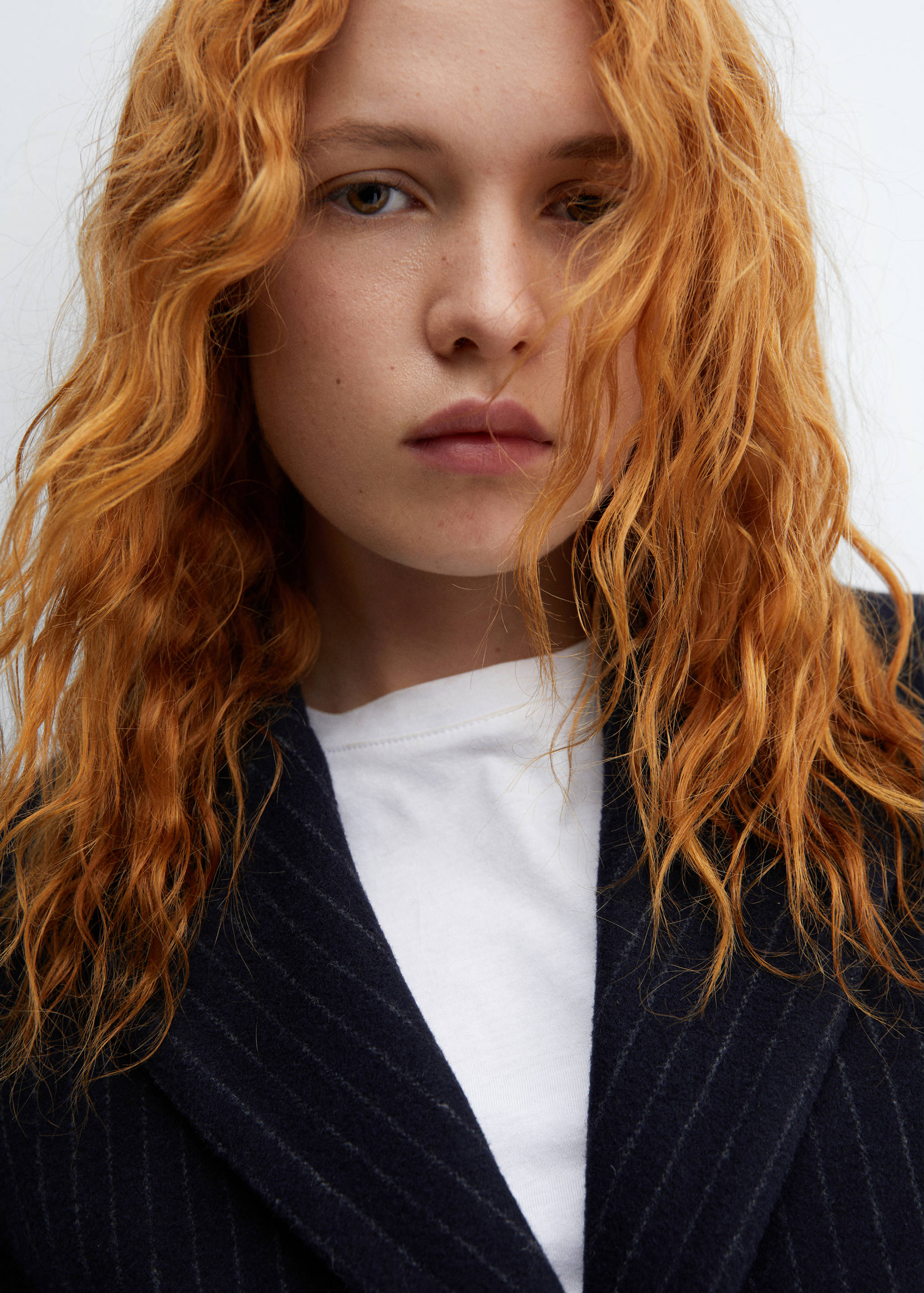 Striped wool coat - Details of the article 1