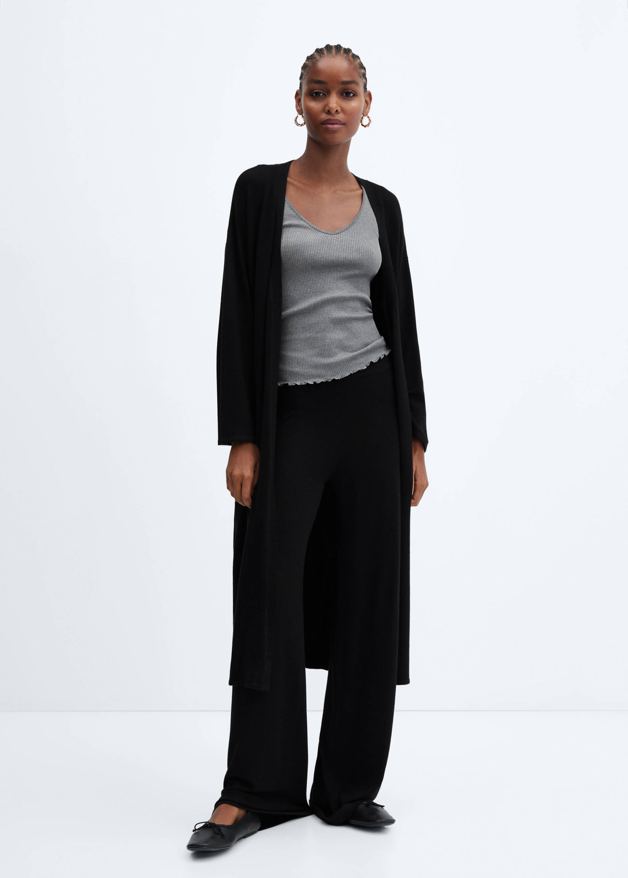 Langer Feinstrickcardigan - Allgemeine Ansicht