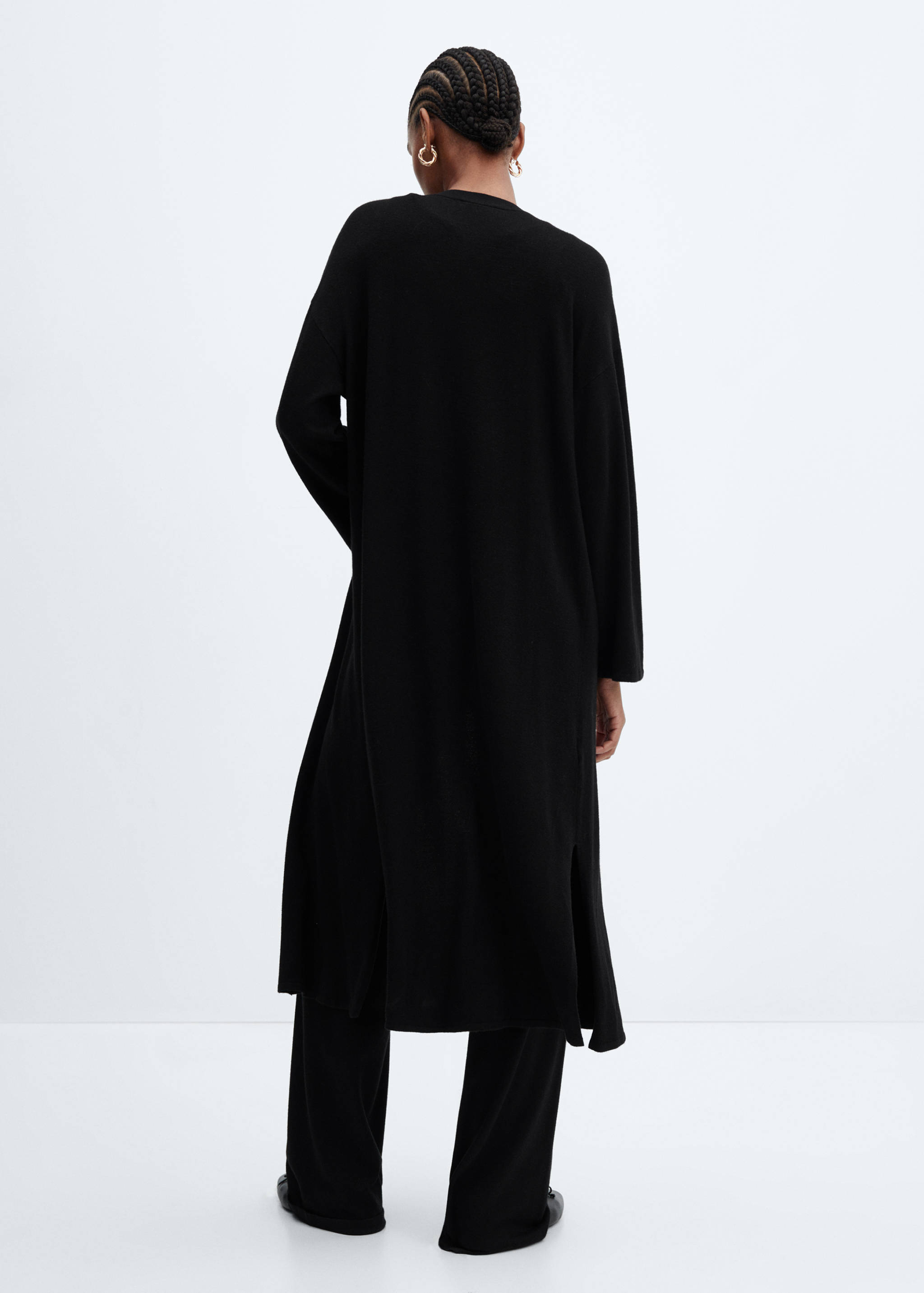 Langer Feinstrickcardigan - Rückseite des Artikels