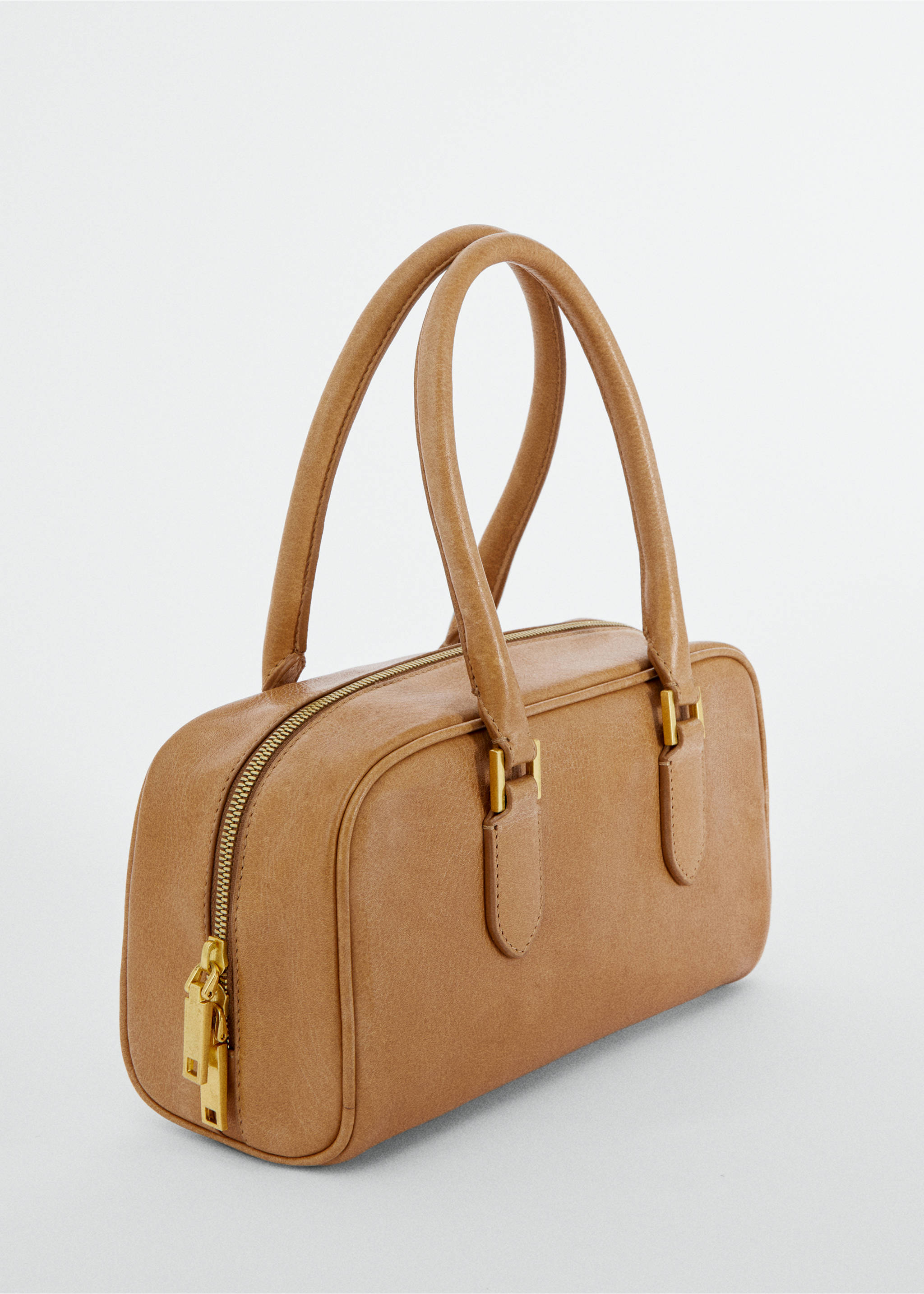 Rectangular leather handbag - Medium plane, Leather. Ref: 57076316-00.