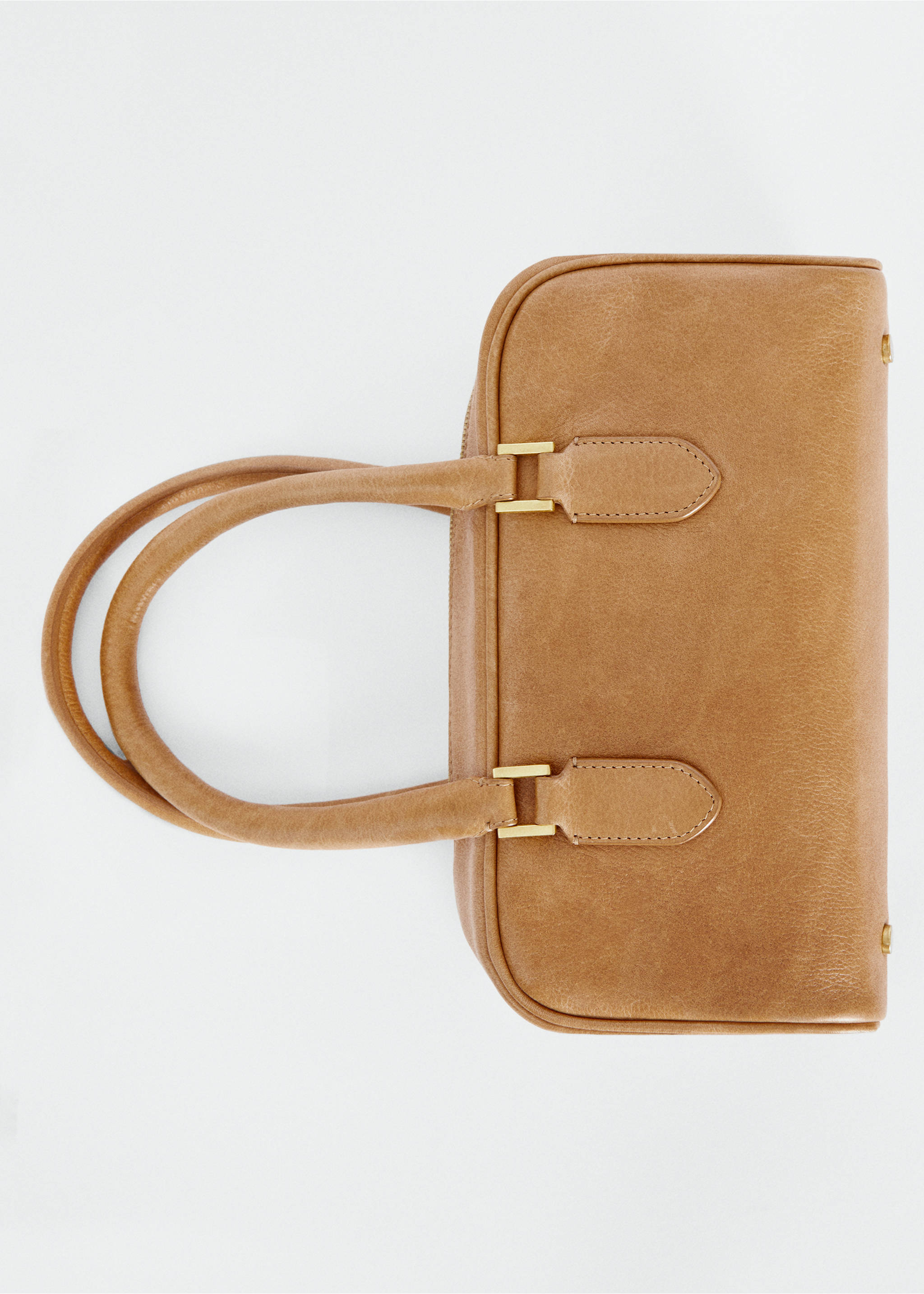 Rectangular leather handbag - Details of the article 3, Leather. Ref: 57076316-00.