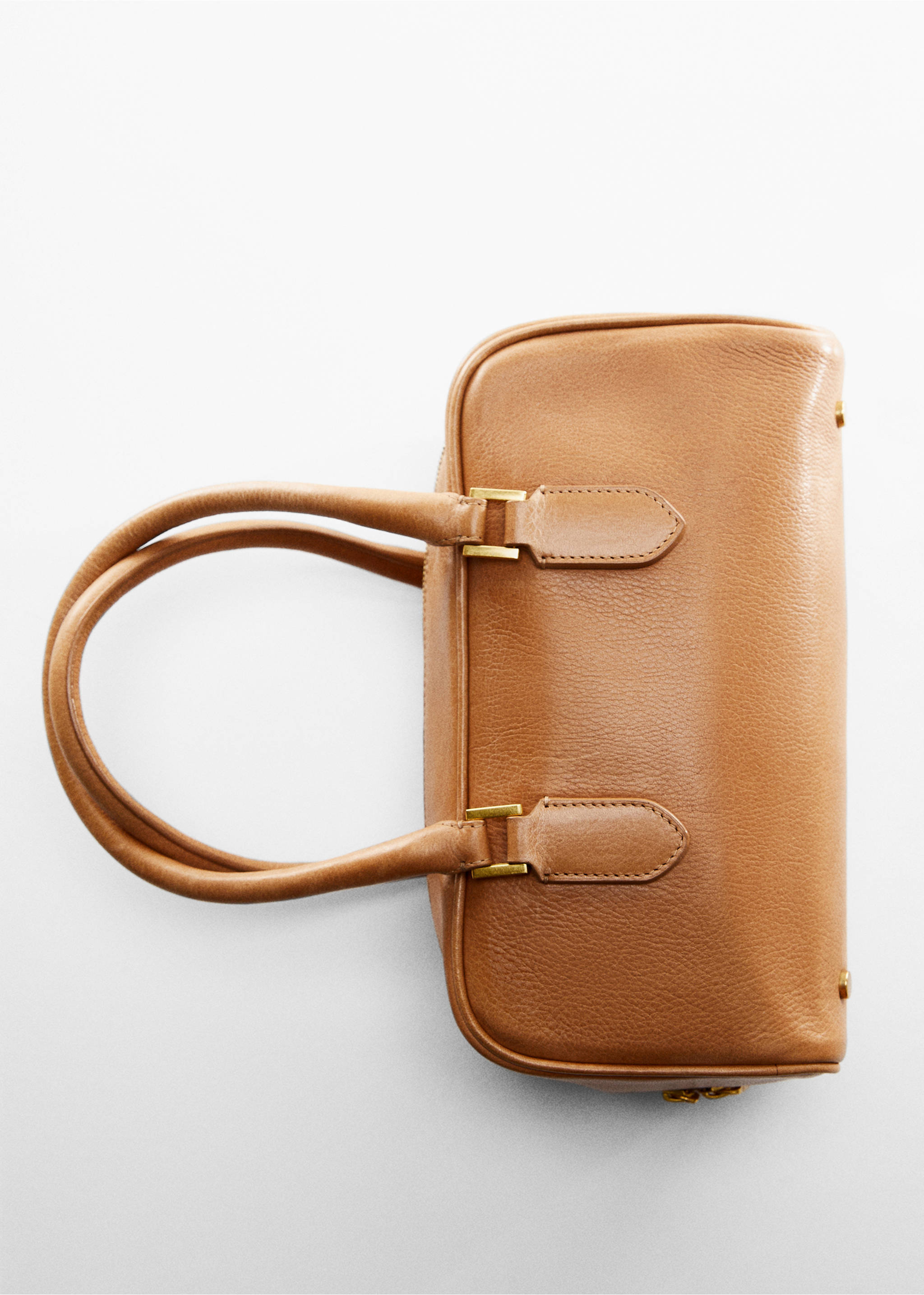 Rectangular leather handbag - Details of the article 5, Leather. Ref: 57076316-00.