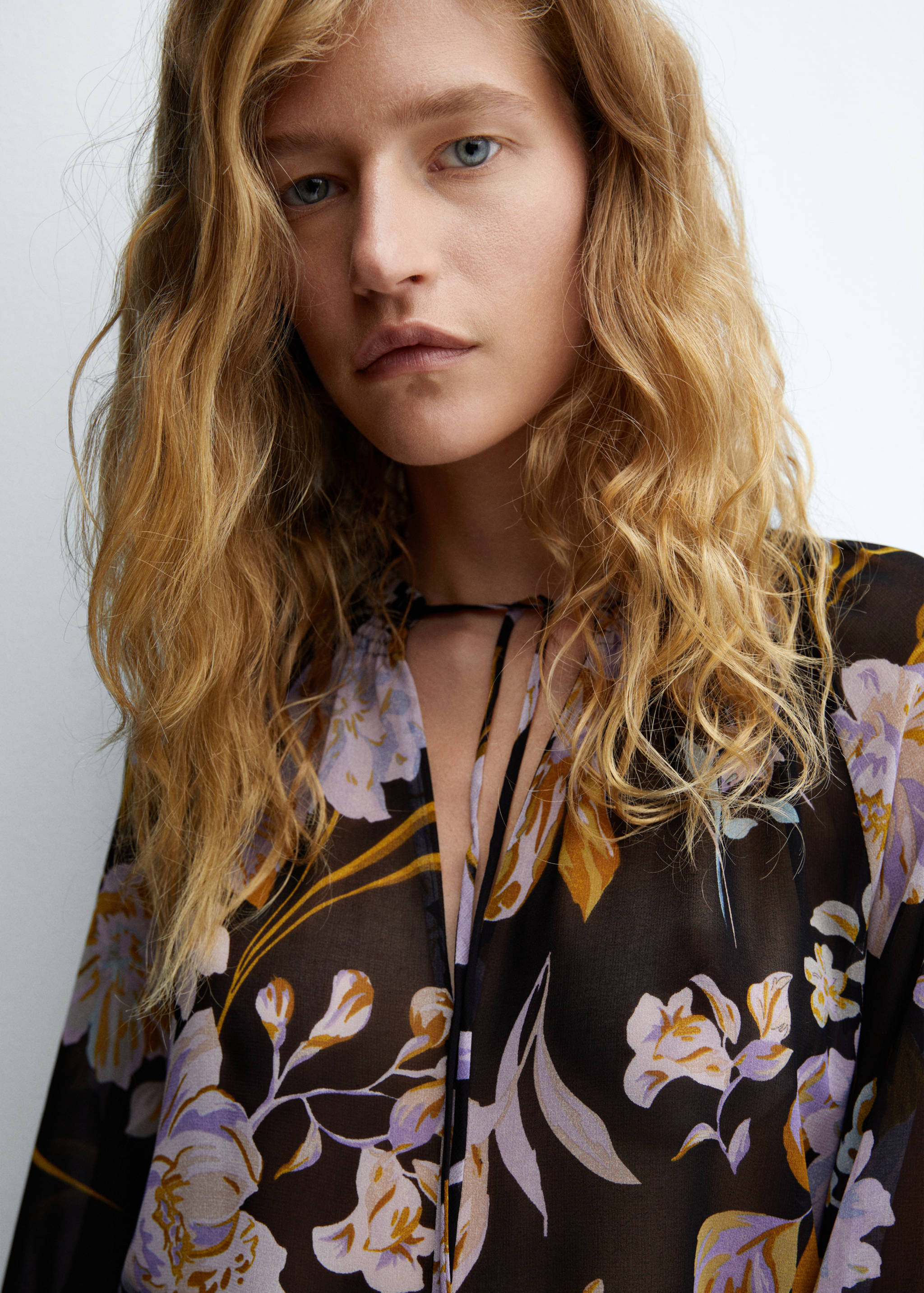 Blouse imprimée manches bouffantes - Détail de l'article 1