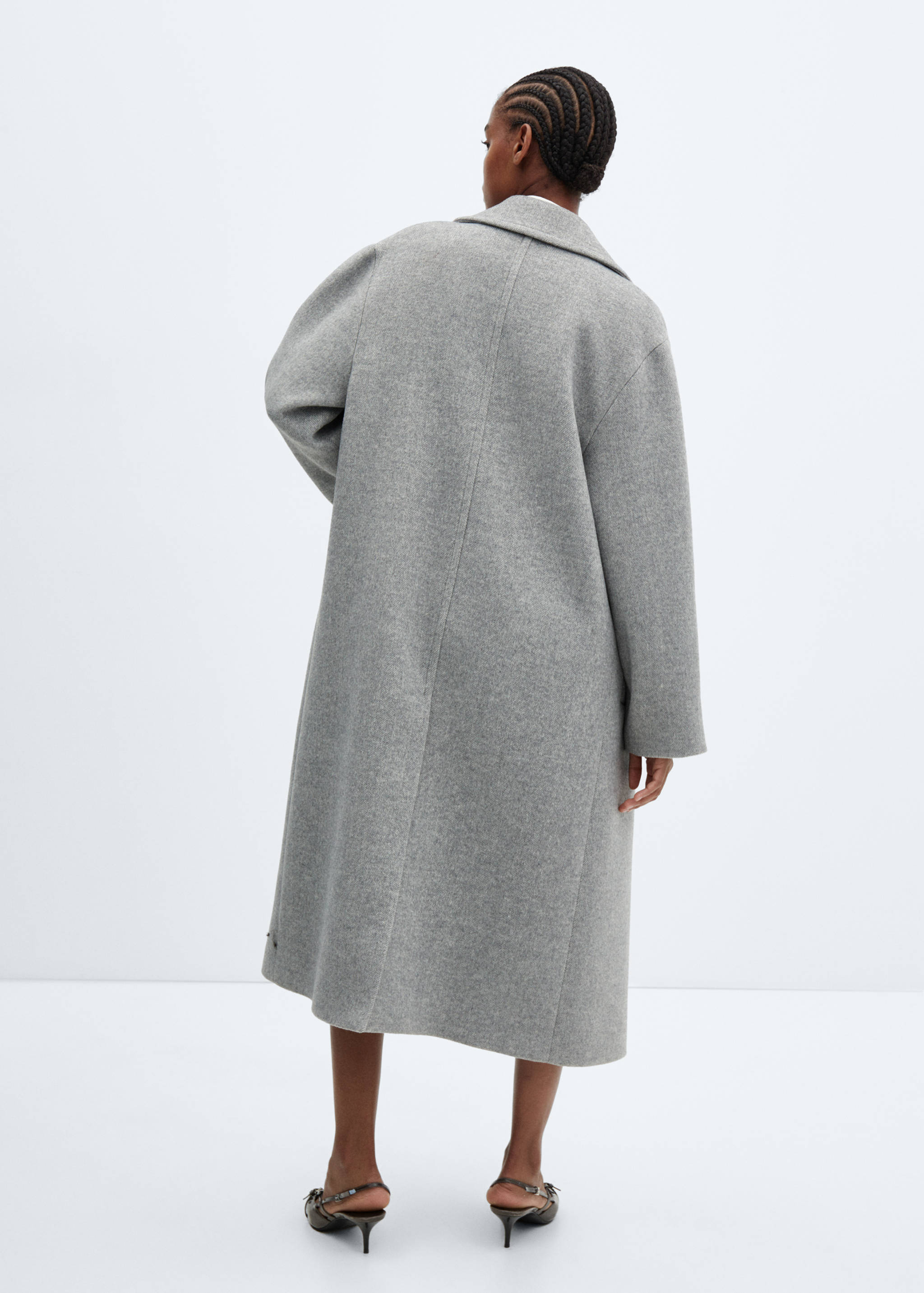 Oversize wool coat - Reverse of the article