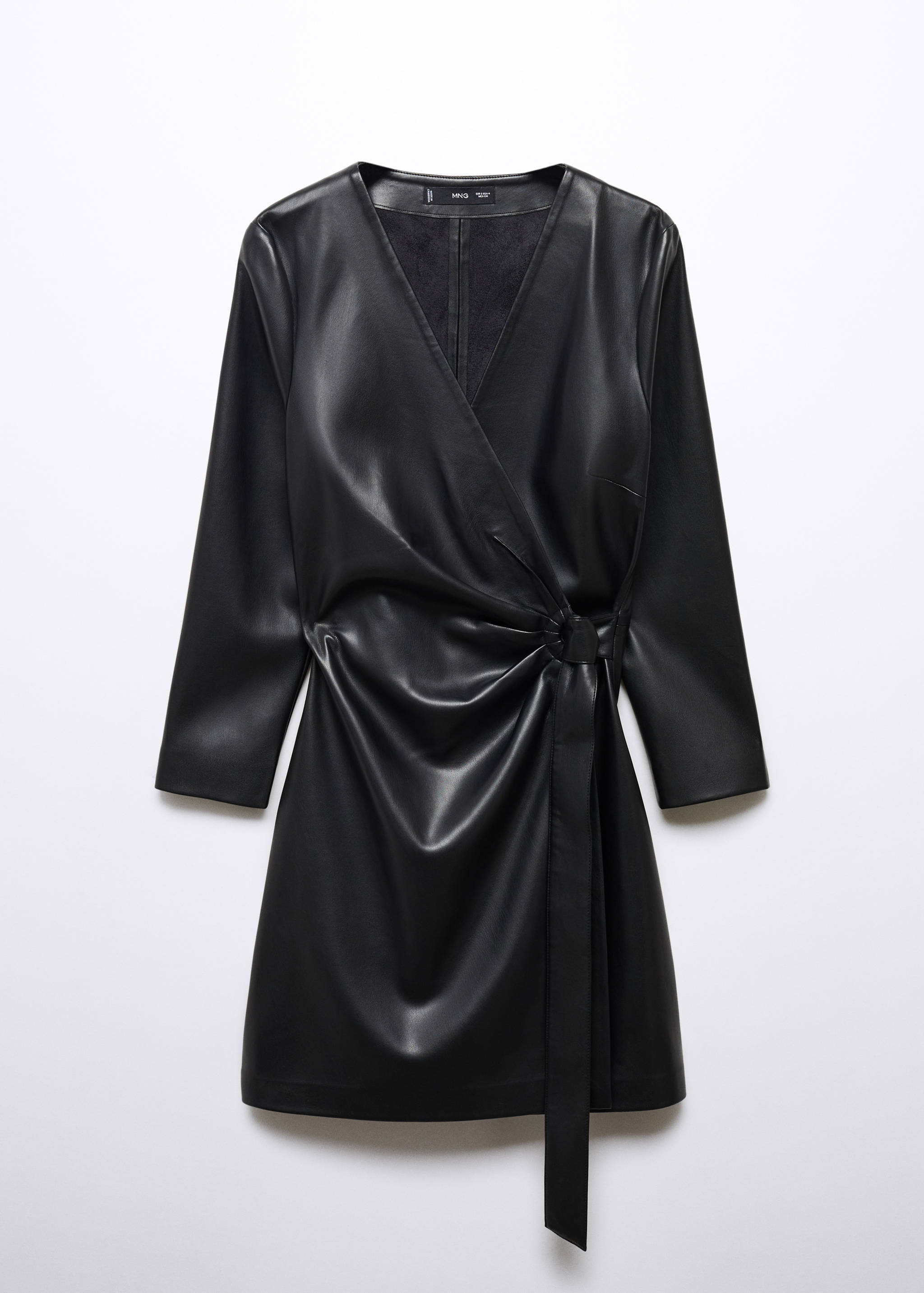 Rochie parte peste parte cu aspect de piele - Articol fără model