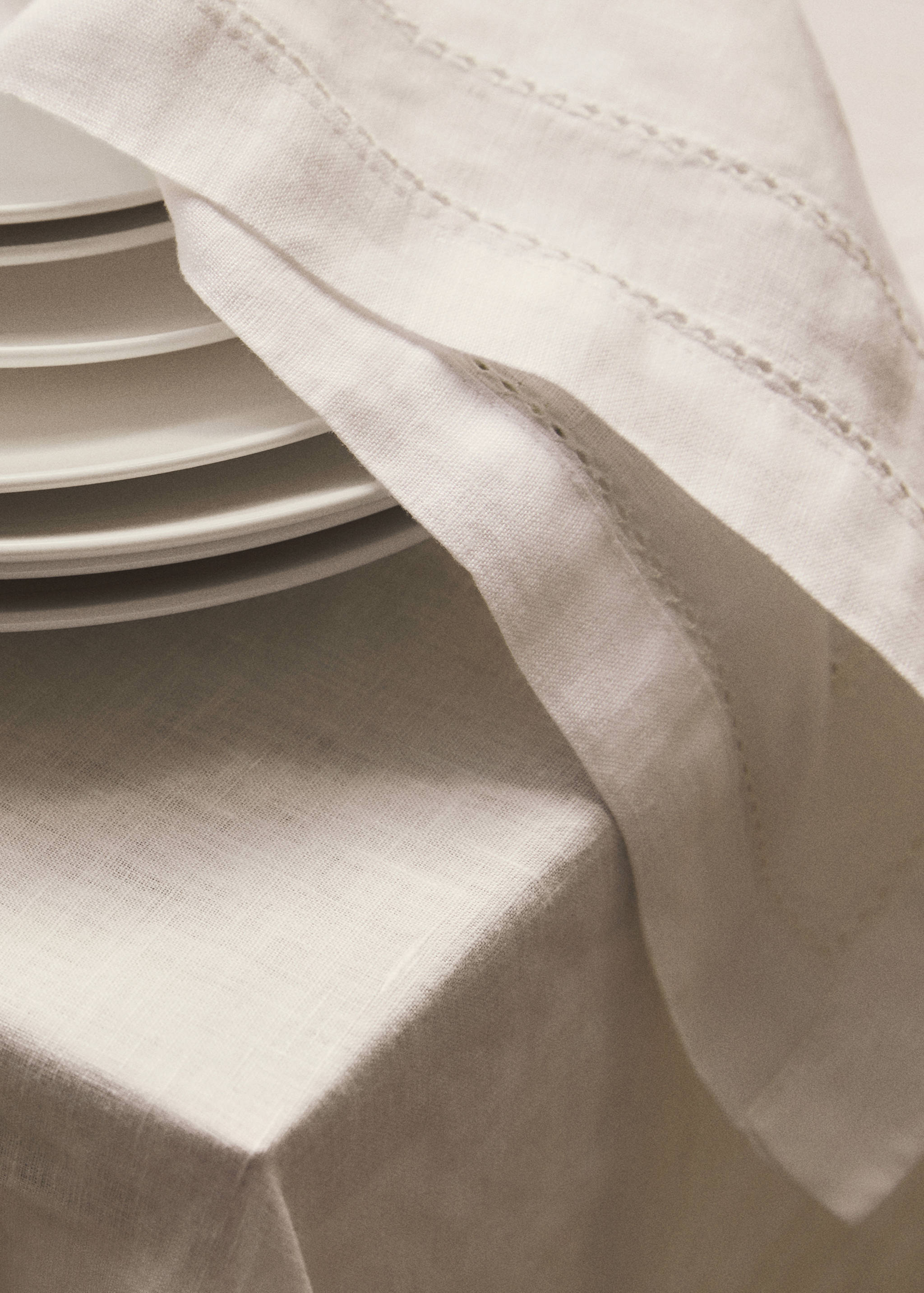 100% linen napkins with double hemstitch - Details of the article 8