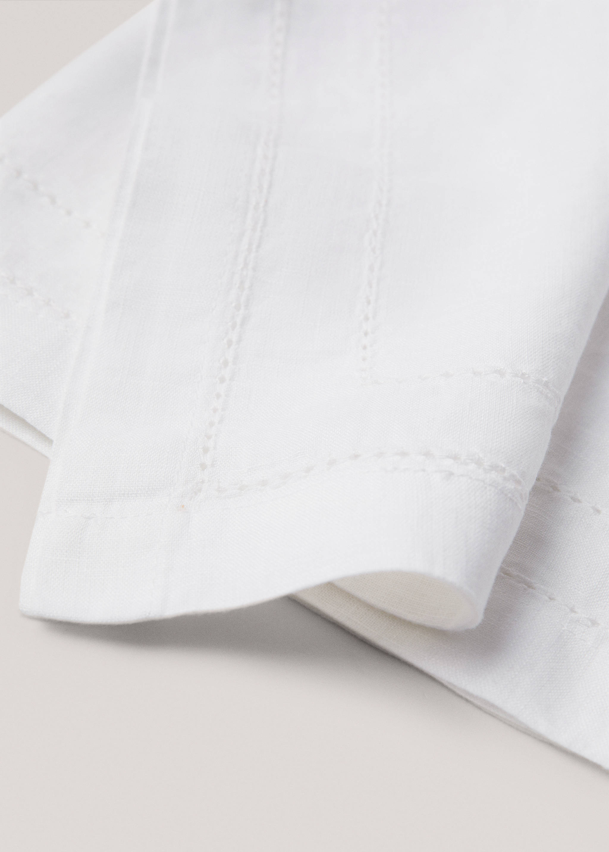 100% linen napkins with double hemstitch - Details of the article 3