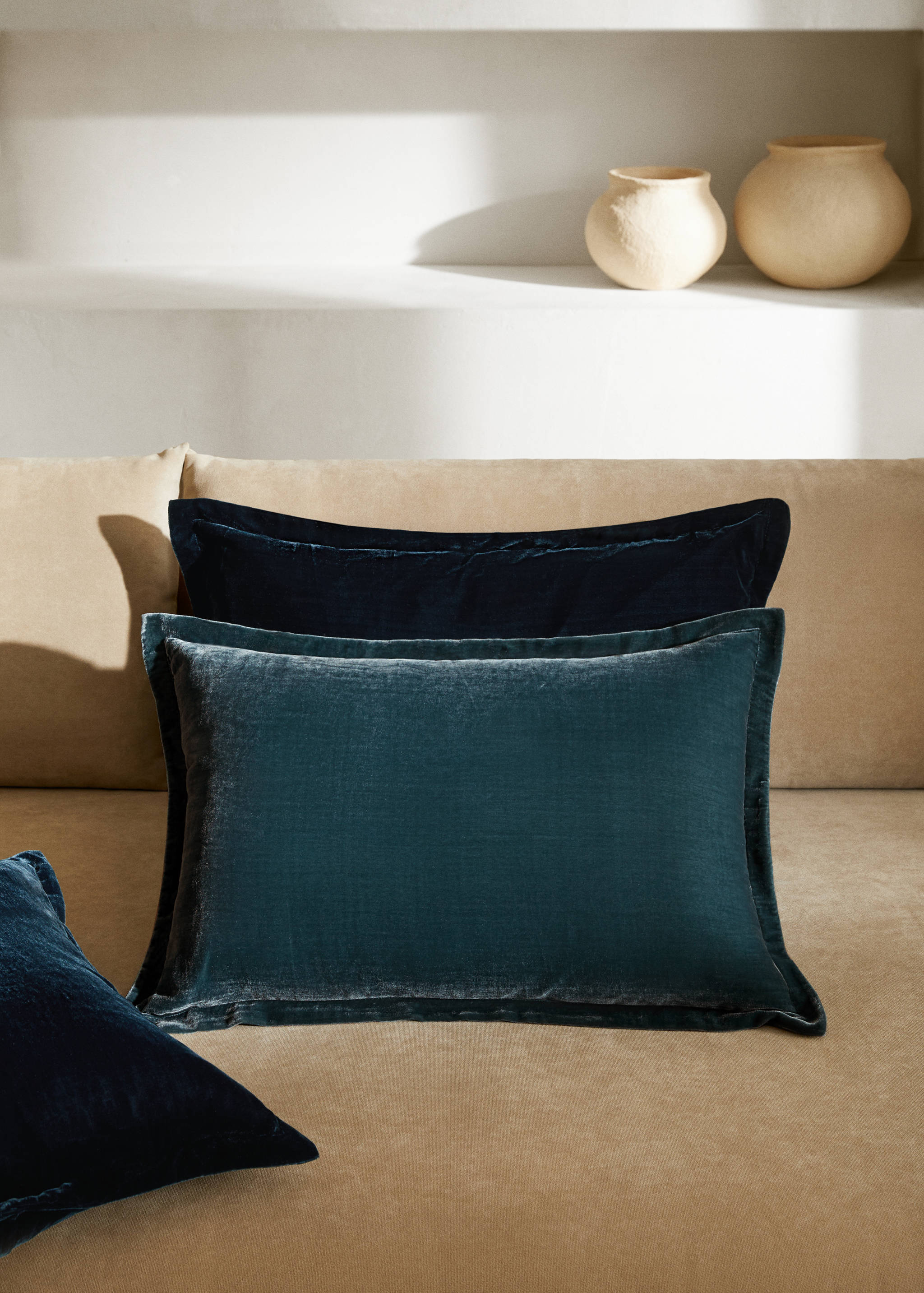Velvet cushion cover 40x60cm - General plane