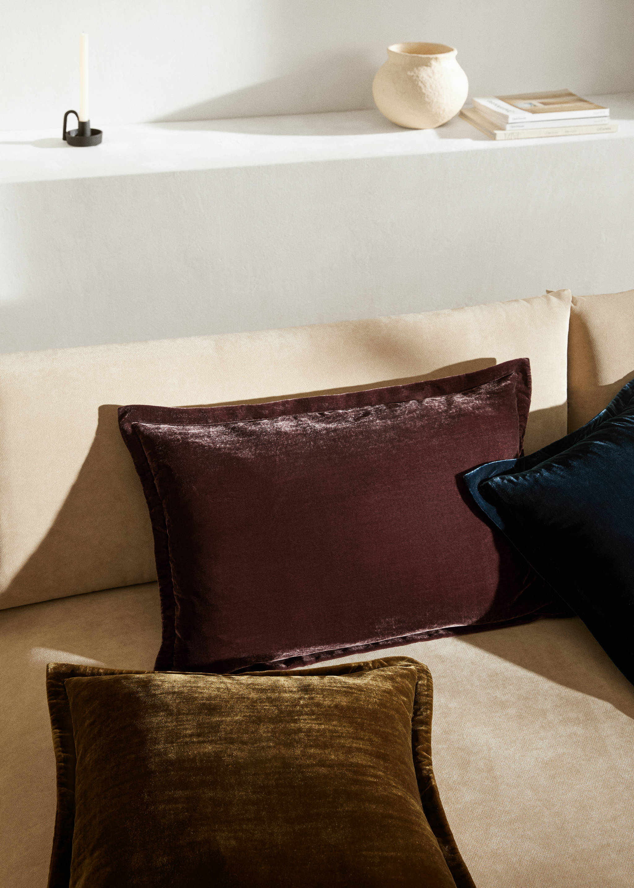 Velvet cushion cover 40x60cm - General plane