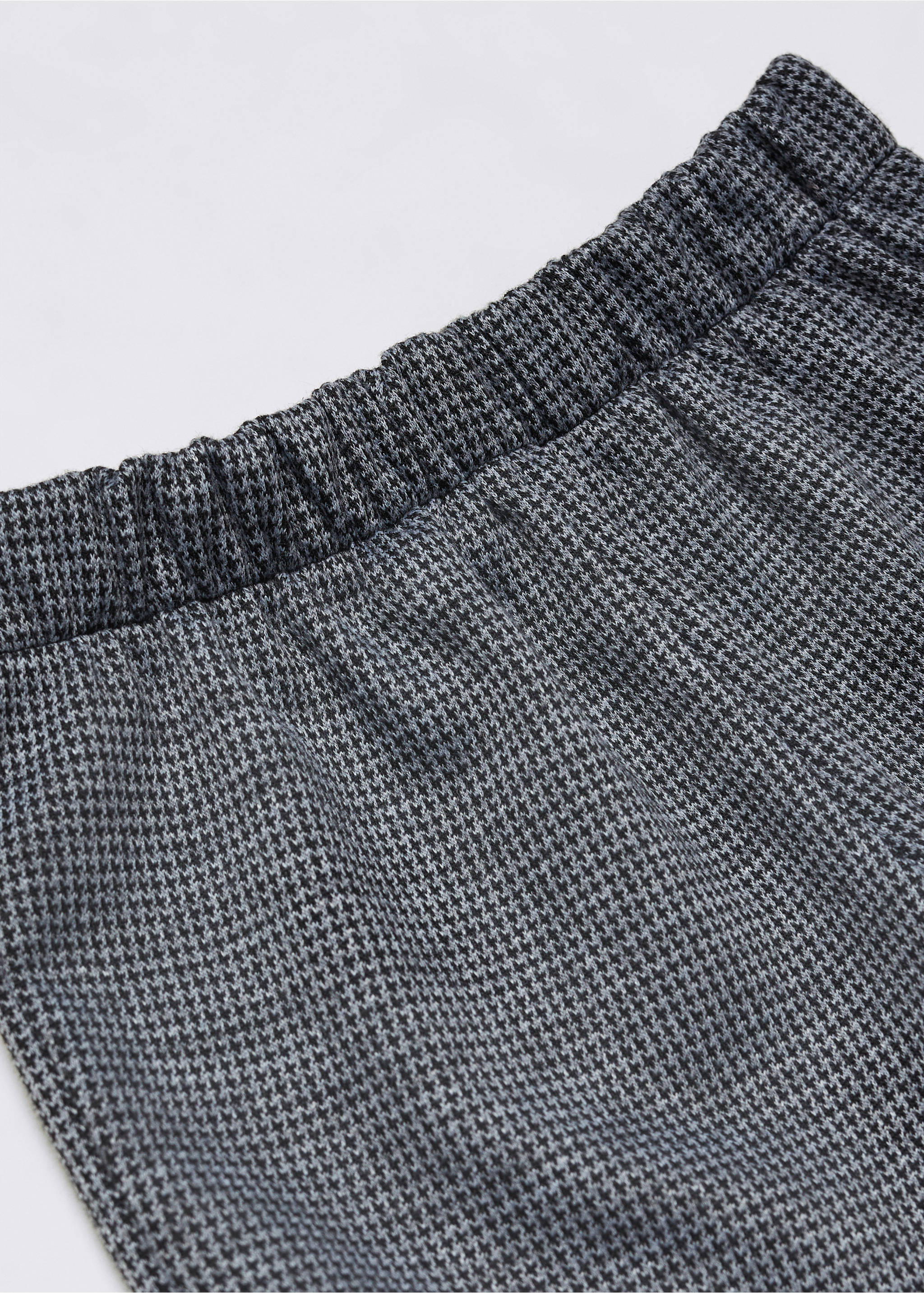 Houndstooth skirt pants - Details of the article 0, Charcoal. Ref: 57077115-00.