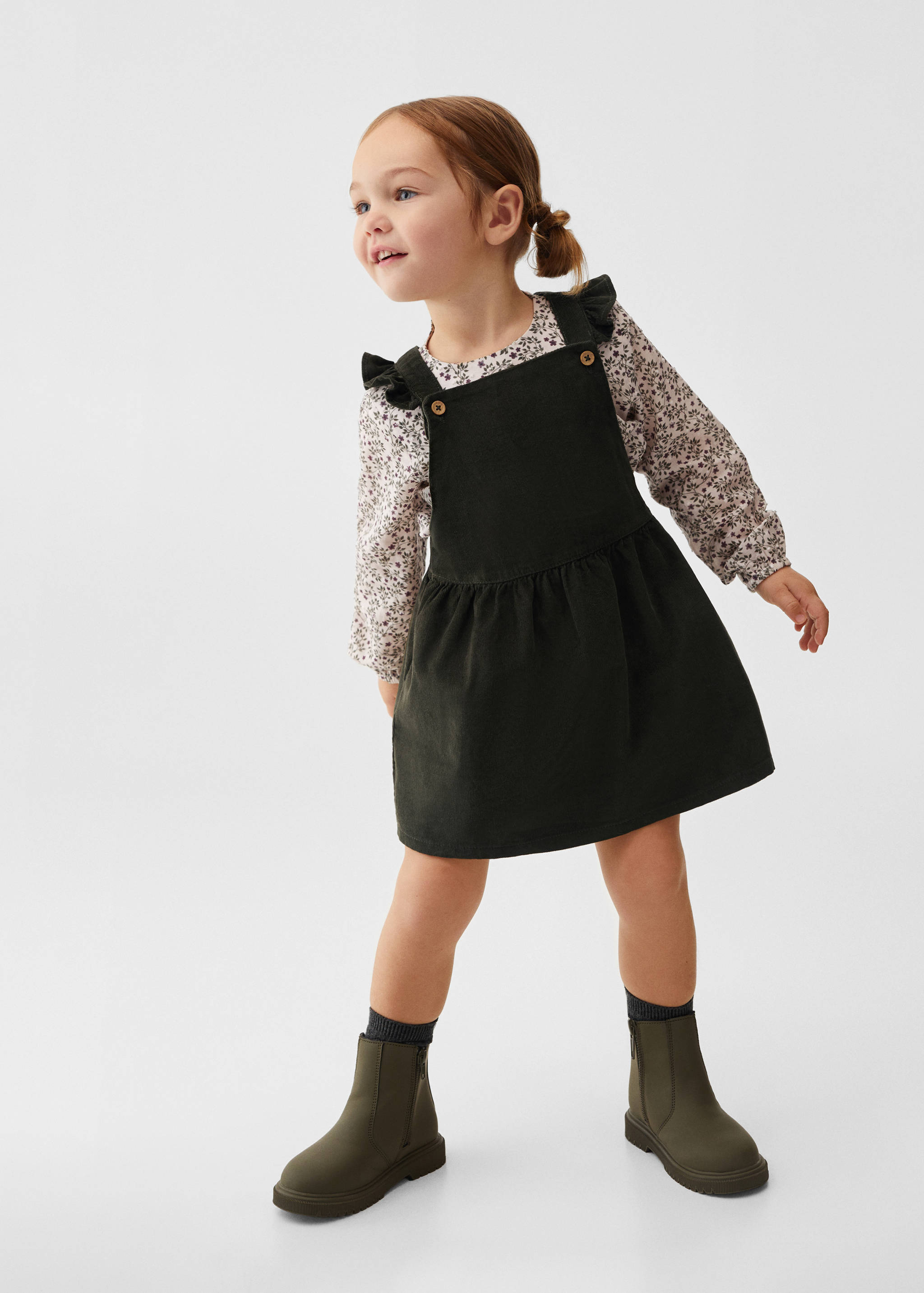 Corduroy pinafore dress - General plane