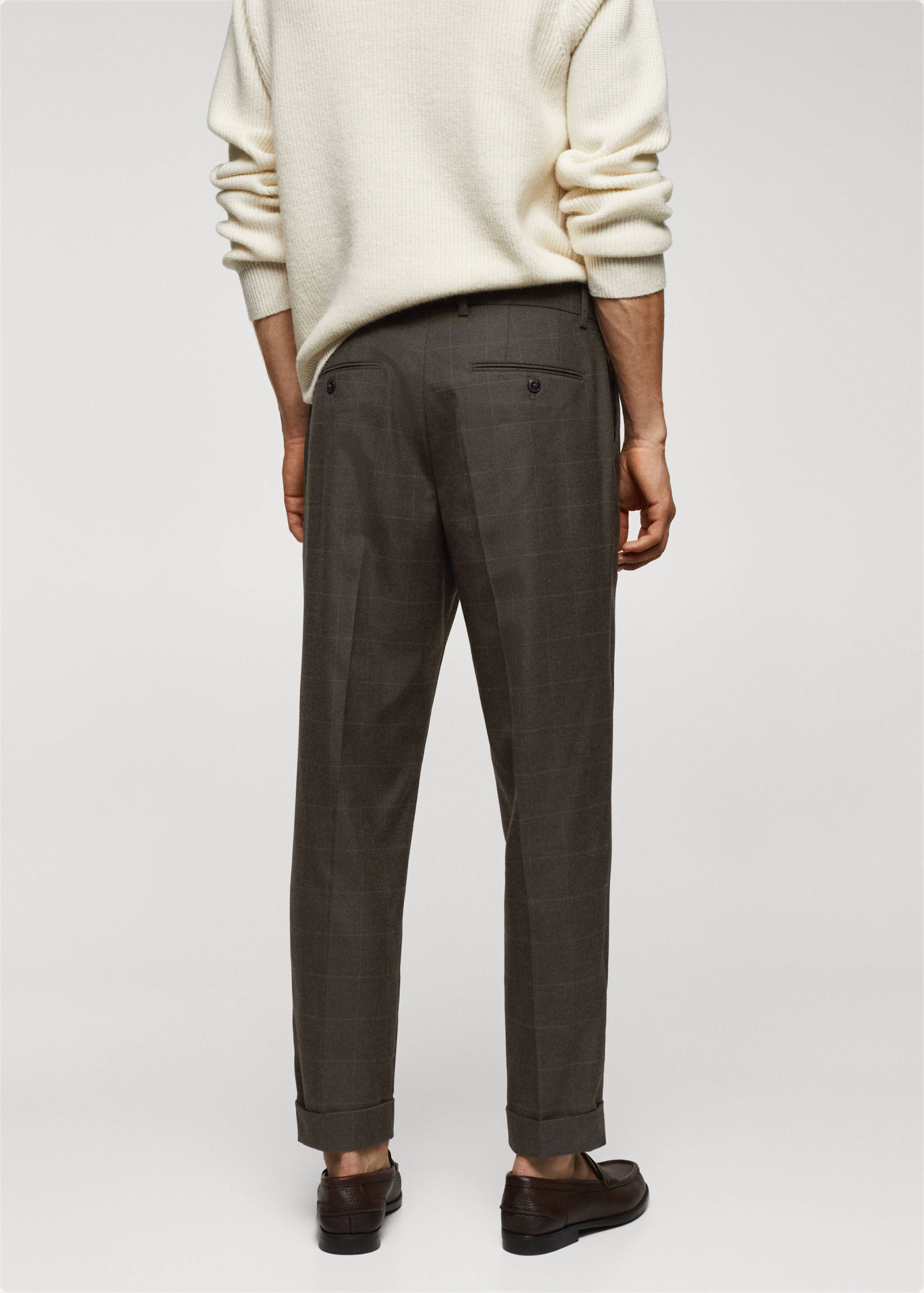 Slim-fit check-print pants - Reverse of the article