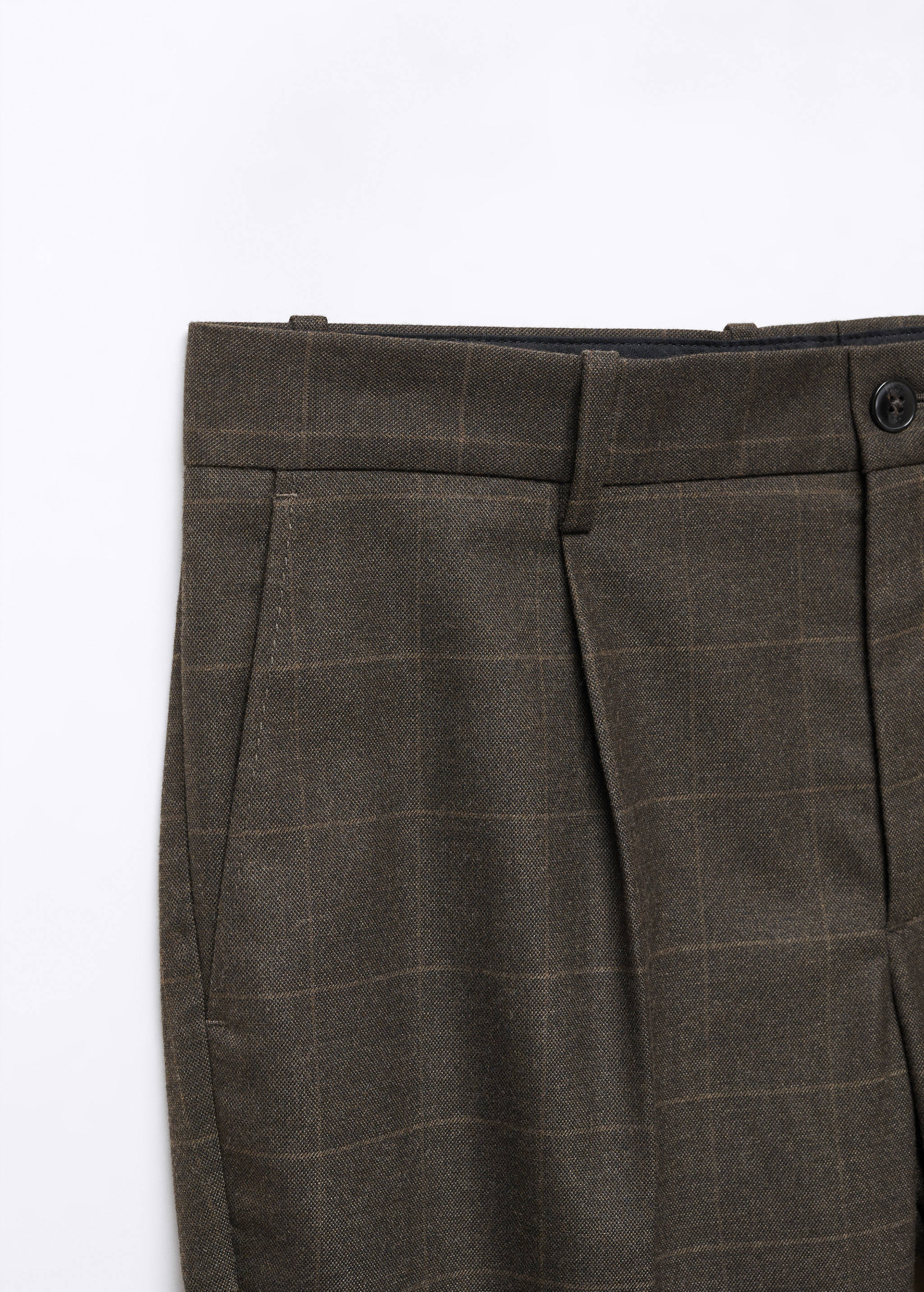 Slim-fit check-print pants - Details of the article 8
