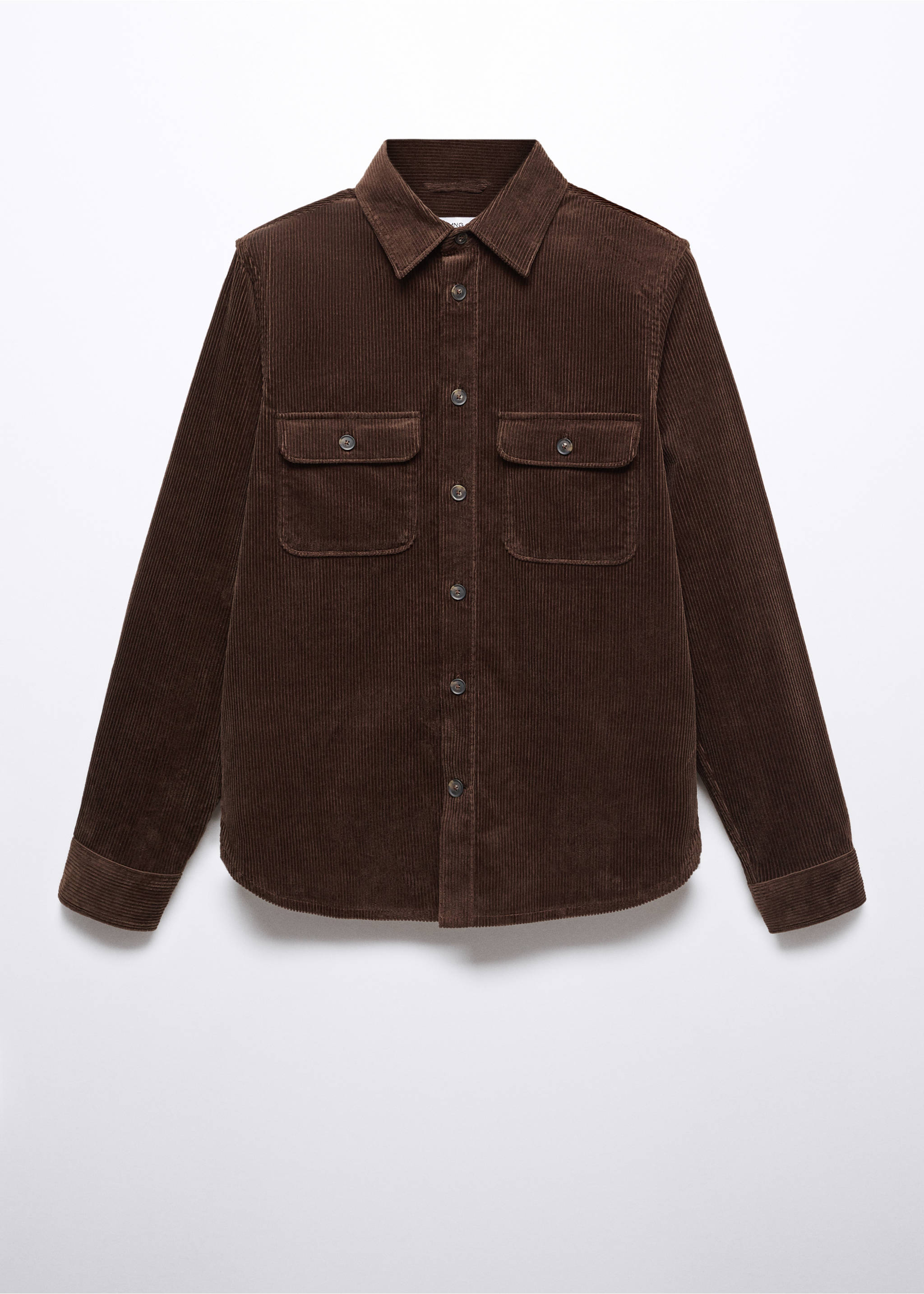 Cord-Overshirt mit Taschen - Artikel ohne Model, Braun. Ref: 57077709-00.