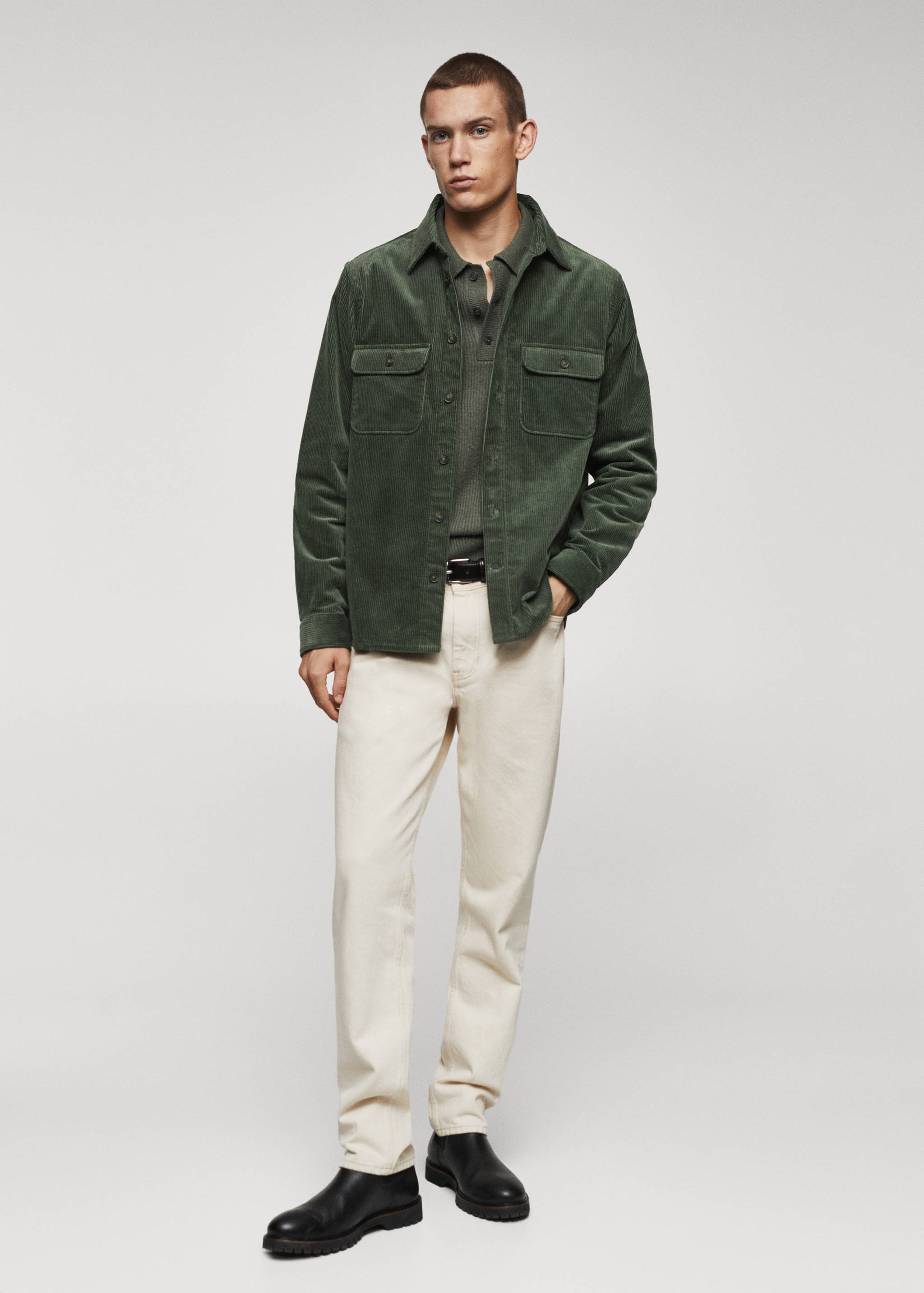 Cord-Overshirt mit Taschen - Allgemeine Ansicht