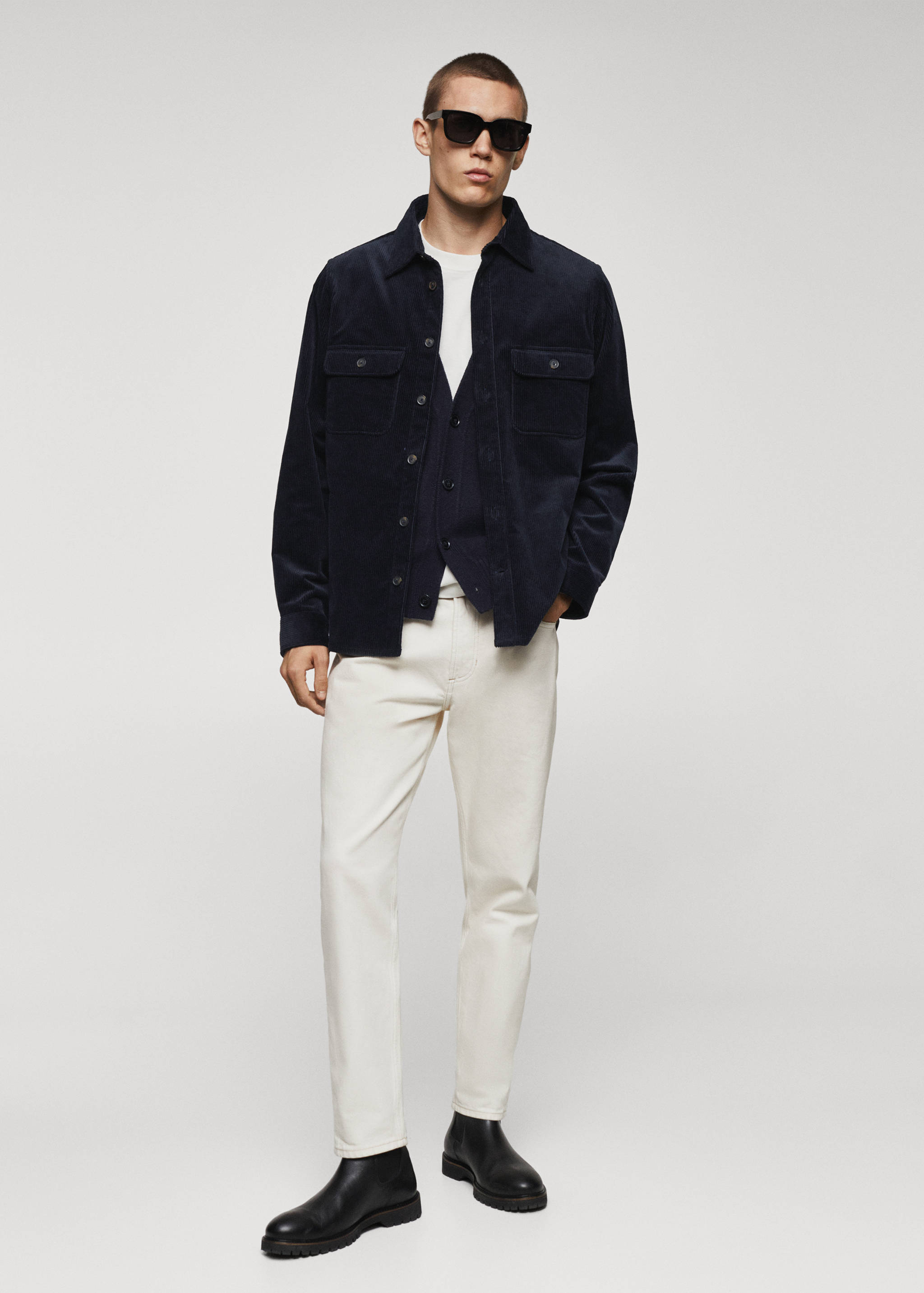 Cord-Overshirt mit Taschen - Allgemeine Ansicht