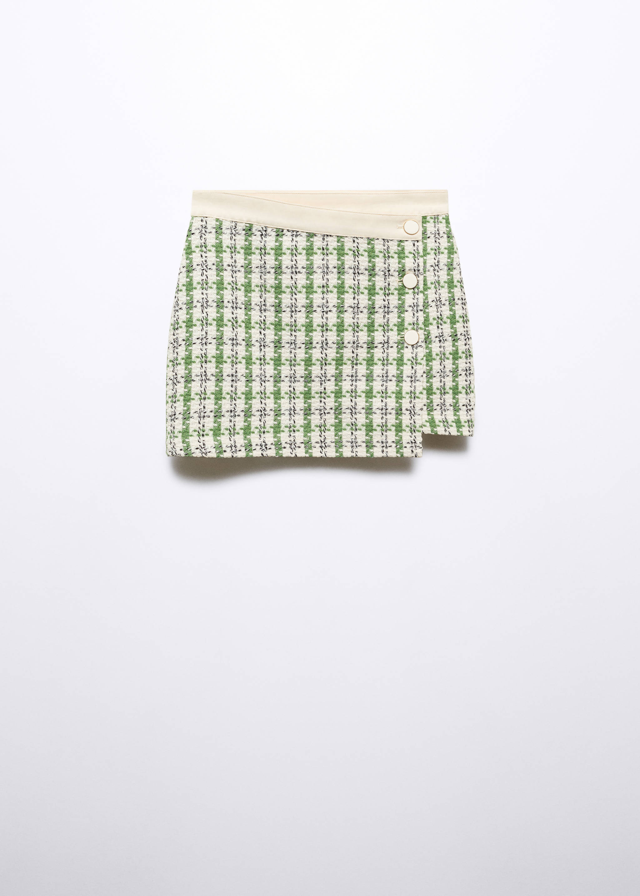 Fustă mini din tweed cu nasturi - Articol fără model