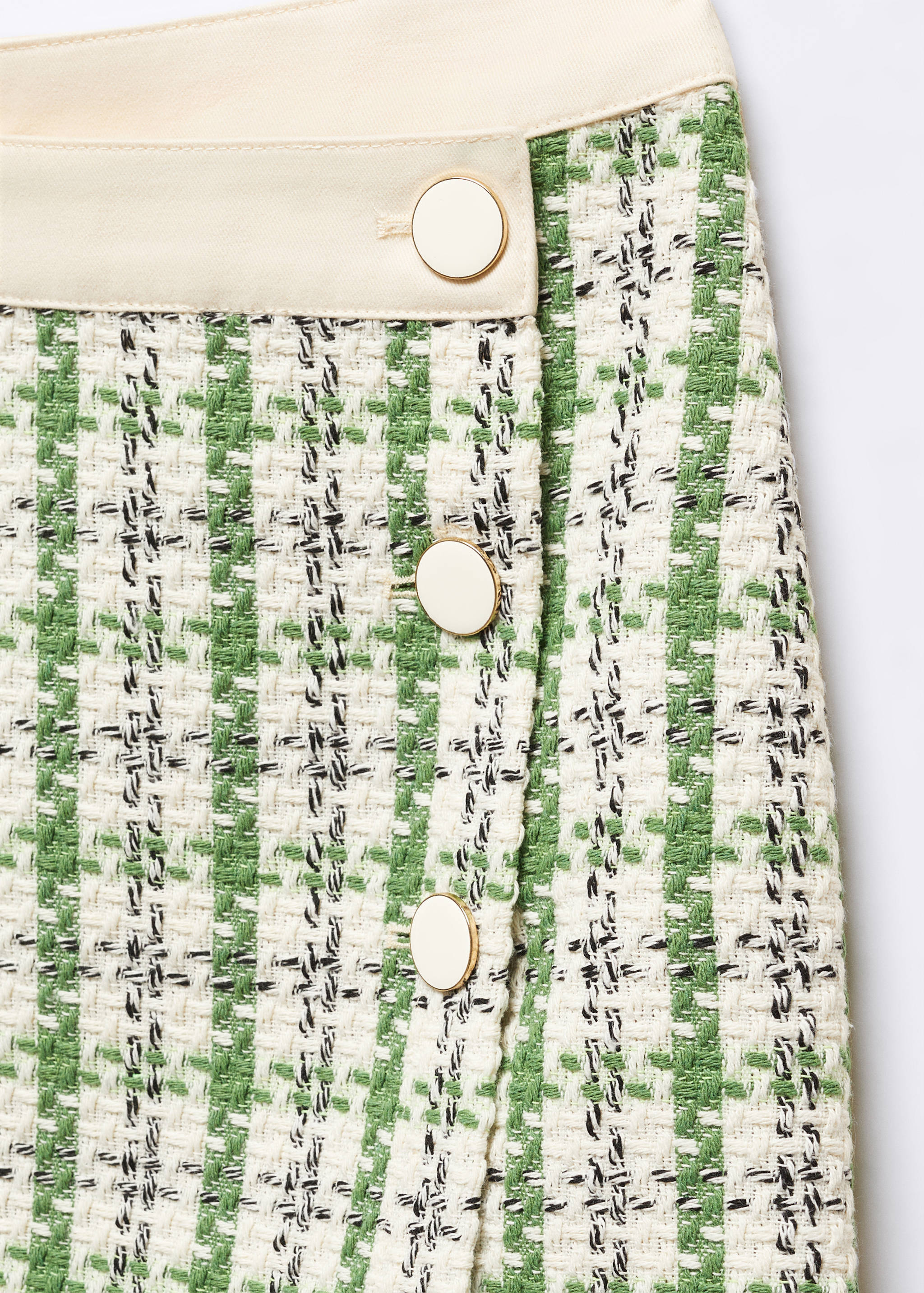 Fustă mini din tweed cu nasturi - Detaliu al articolului 8