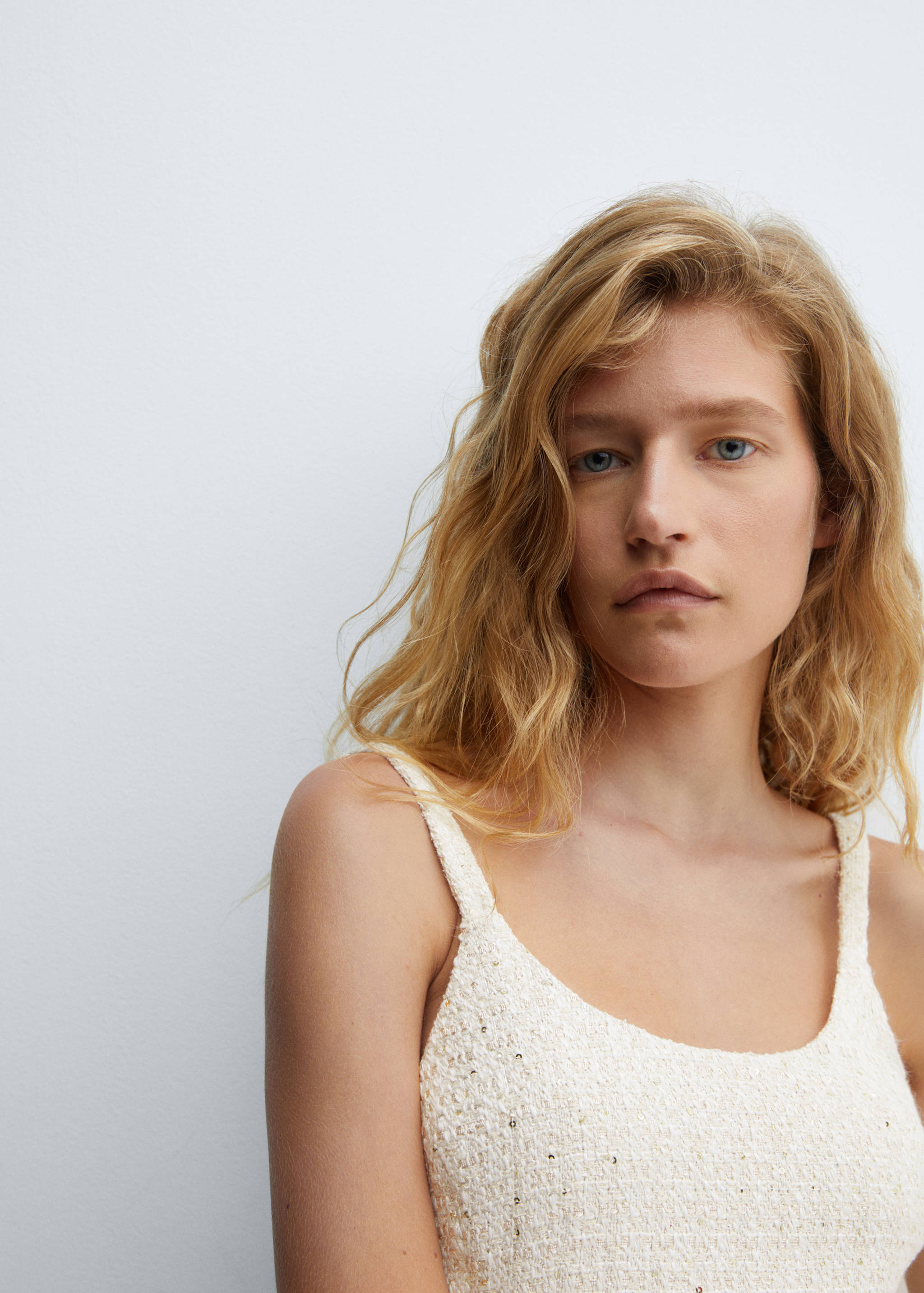 Tweed dress with strap - Details of the article 1