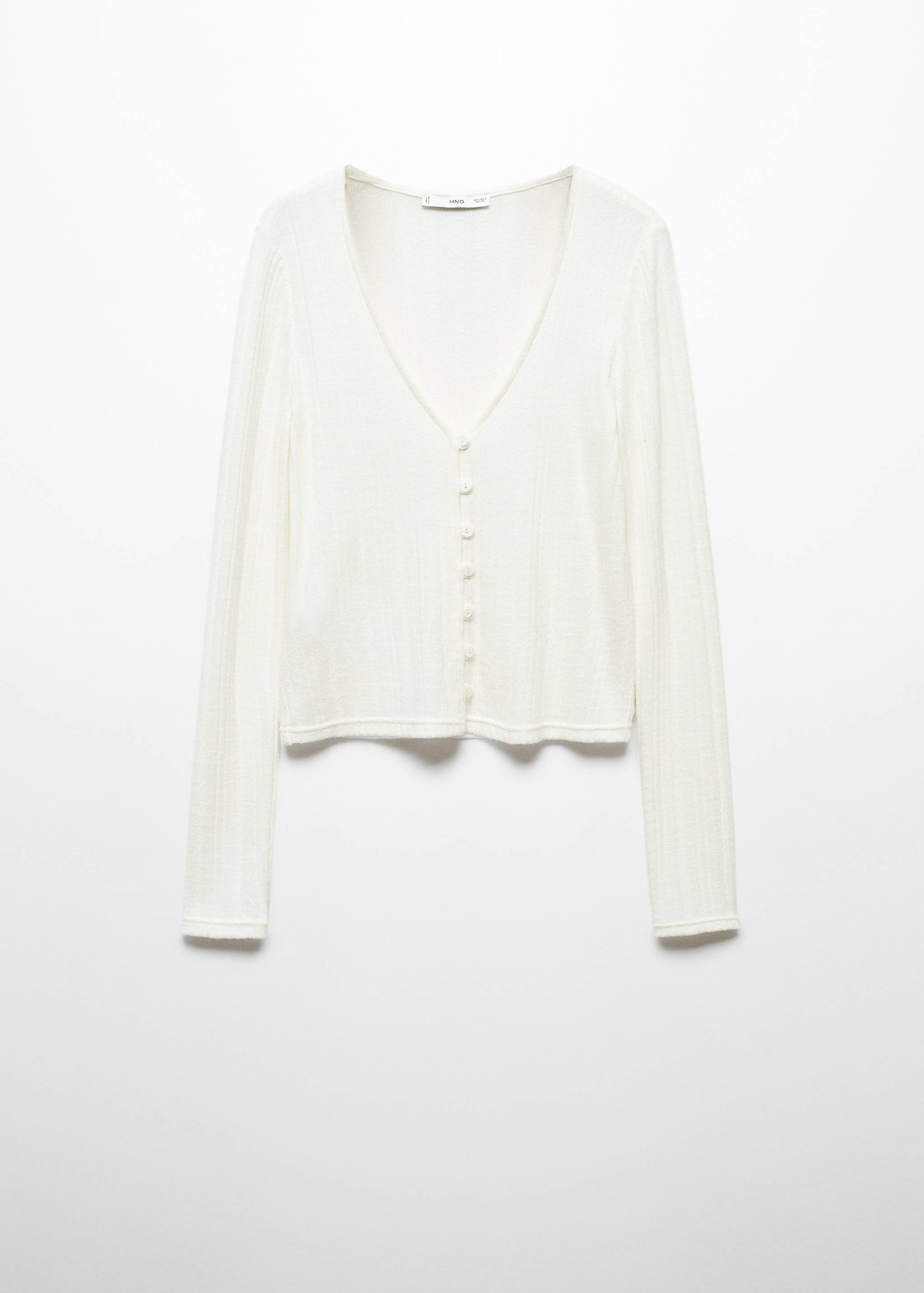 Knitted t-shirt with button - Article without model