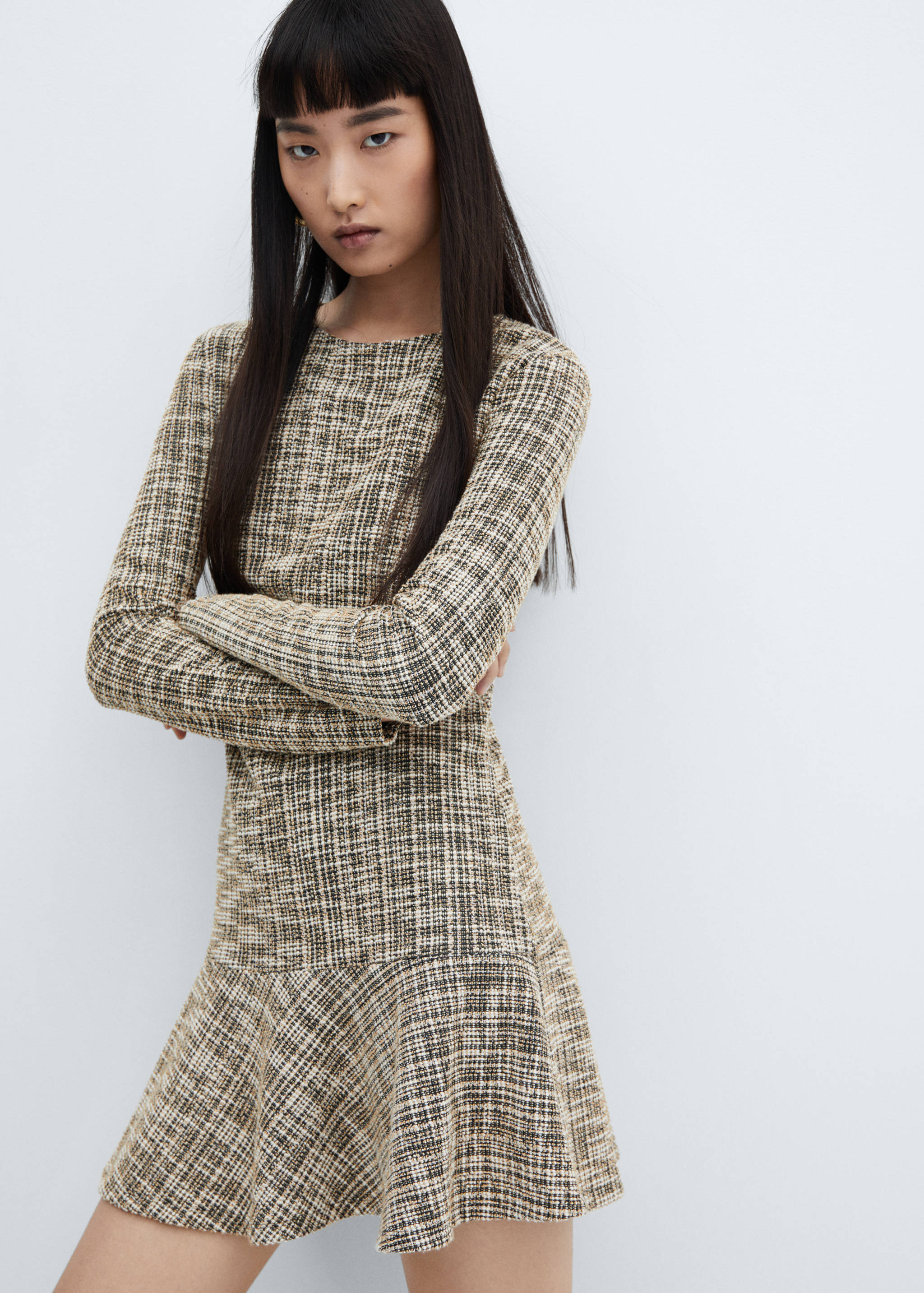 Marbled tweed dress - Medium plane