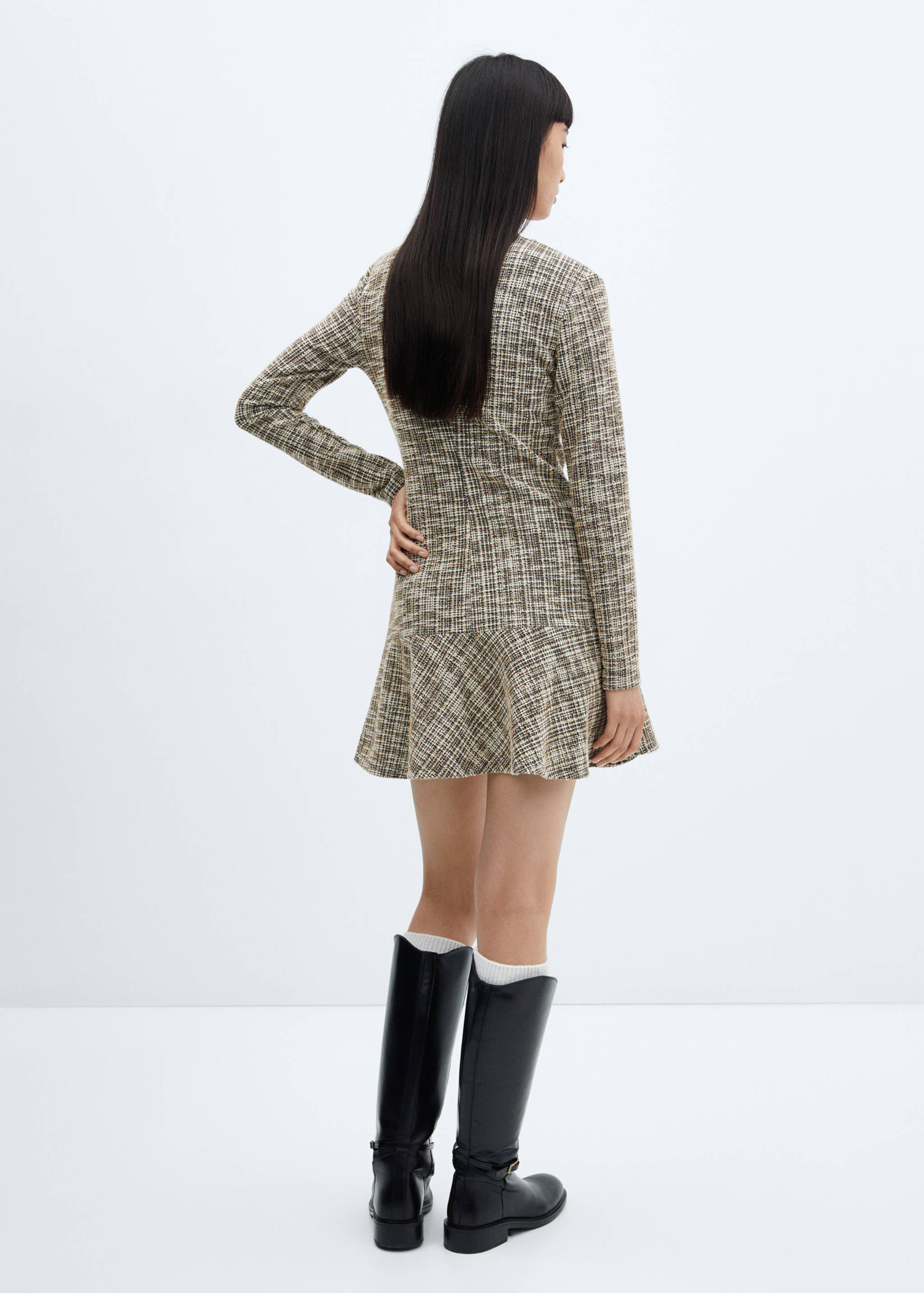Marbled tweed dress - Reverse of the article
