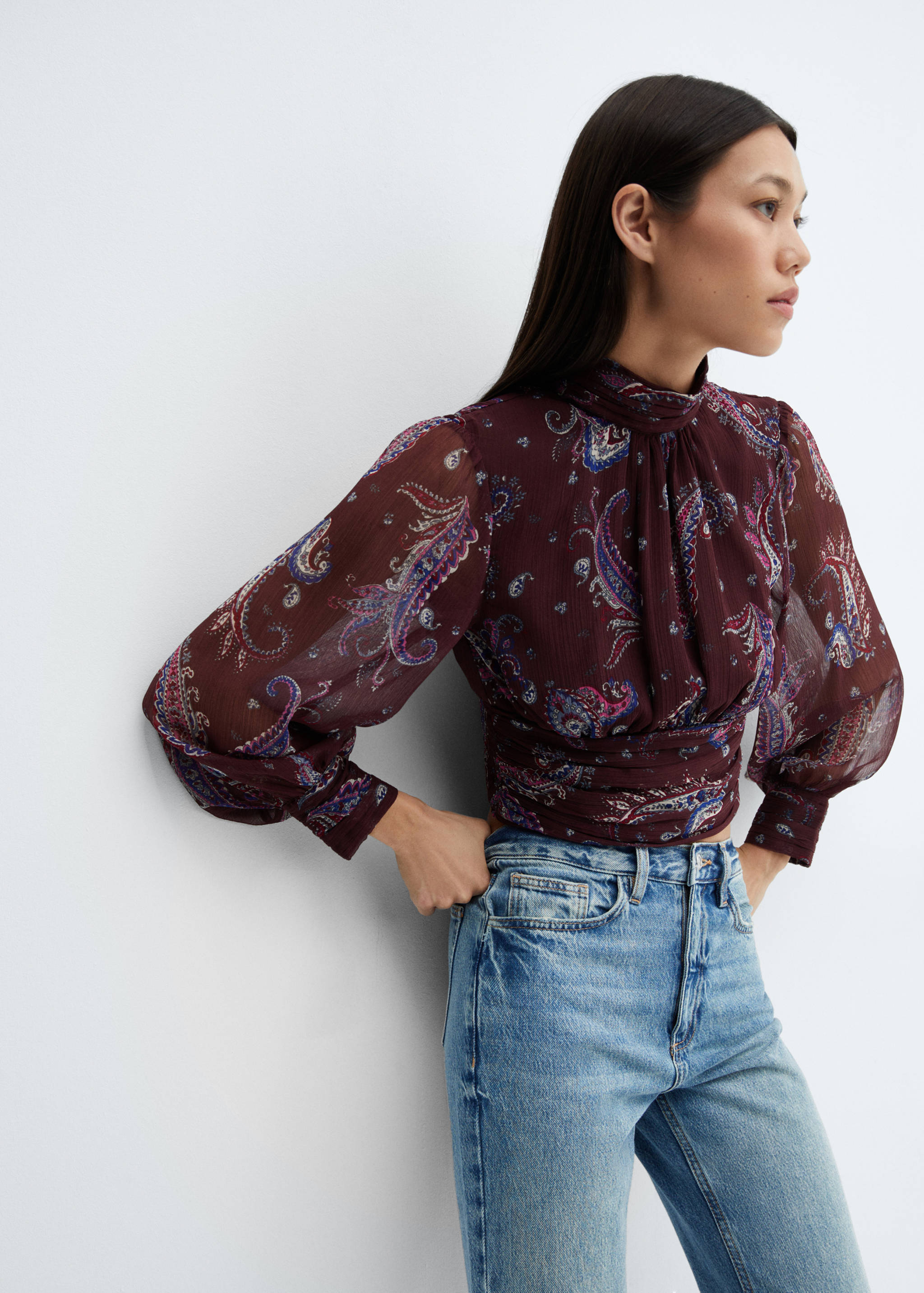 Paisley blouse met pofmouwen - Detail van het artikel 2