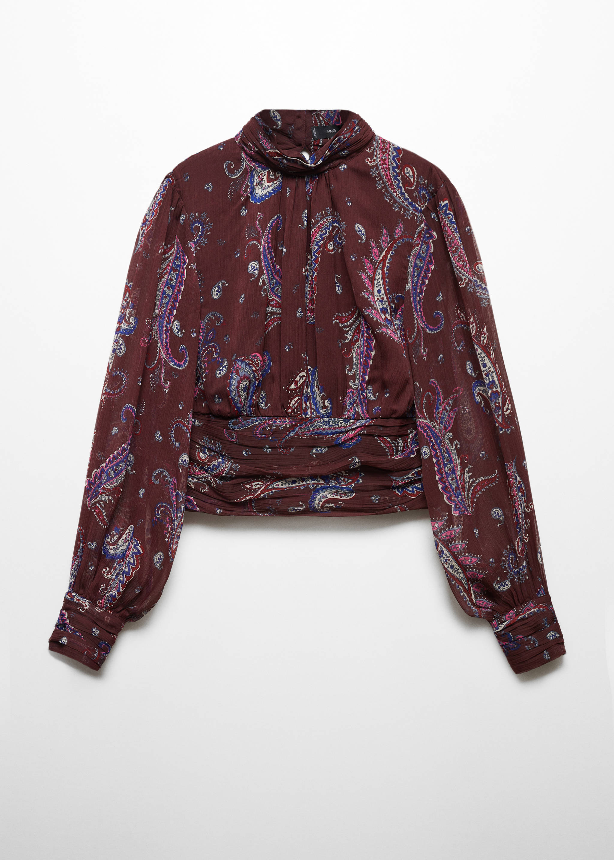 Paisley blouse met pofmouwen - Artikel zonder model