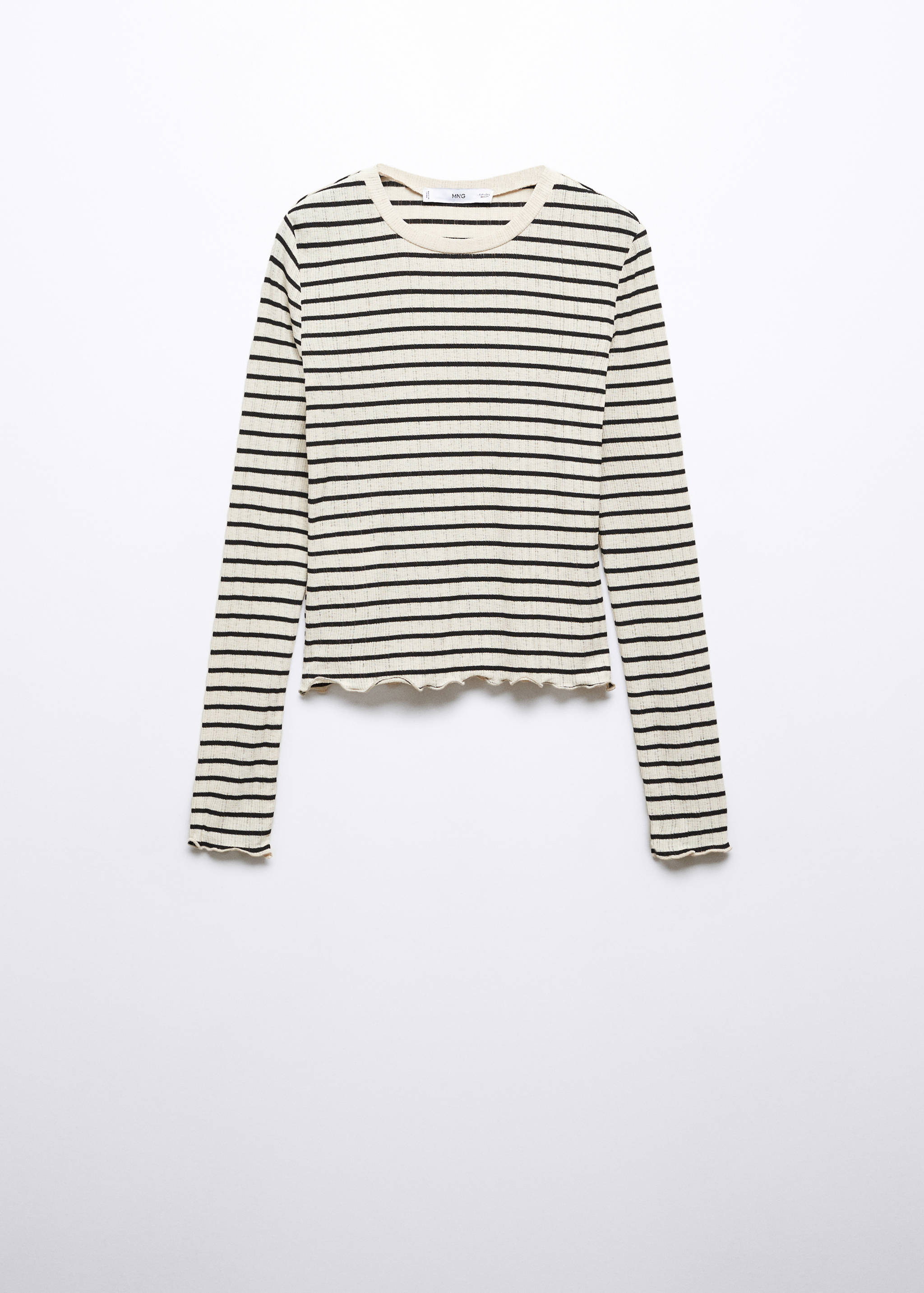 Textured striped T-shirt - Article without model