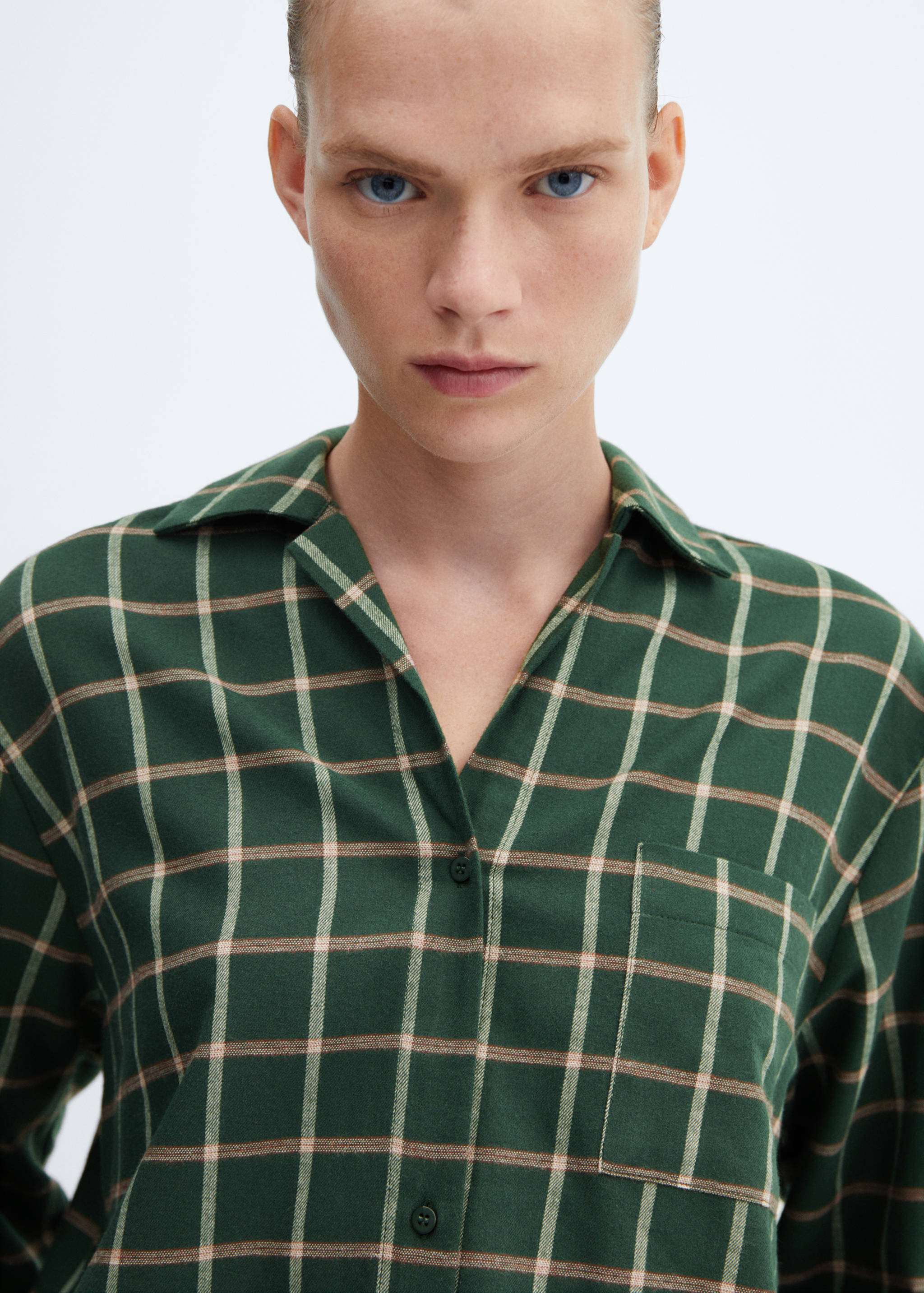 Kariertes Pyjamahemd aus Flanell - Detail des Artikels 1