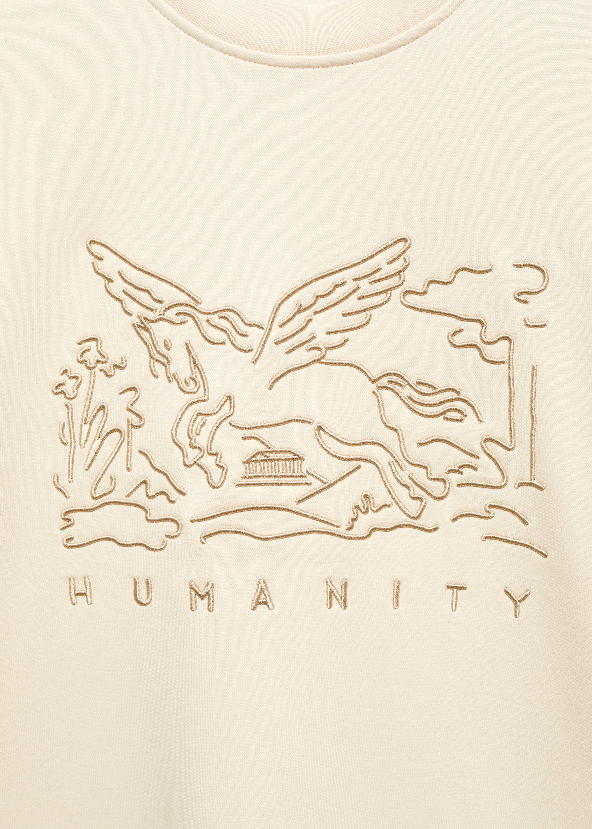 Sweat-shirt coton détails brodés - Détail de l'article 8