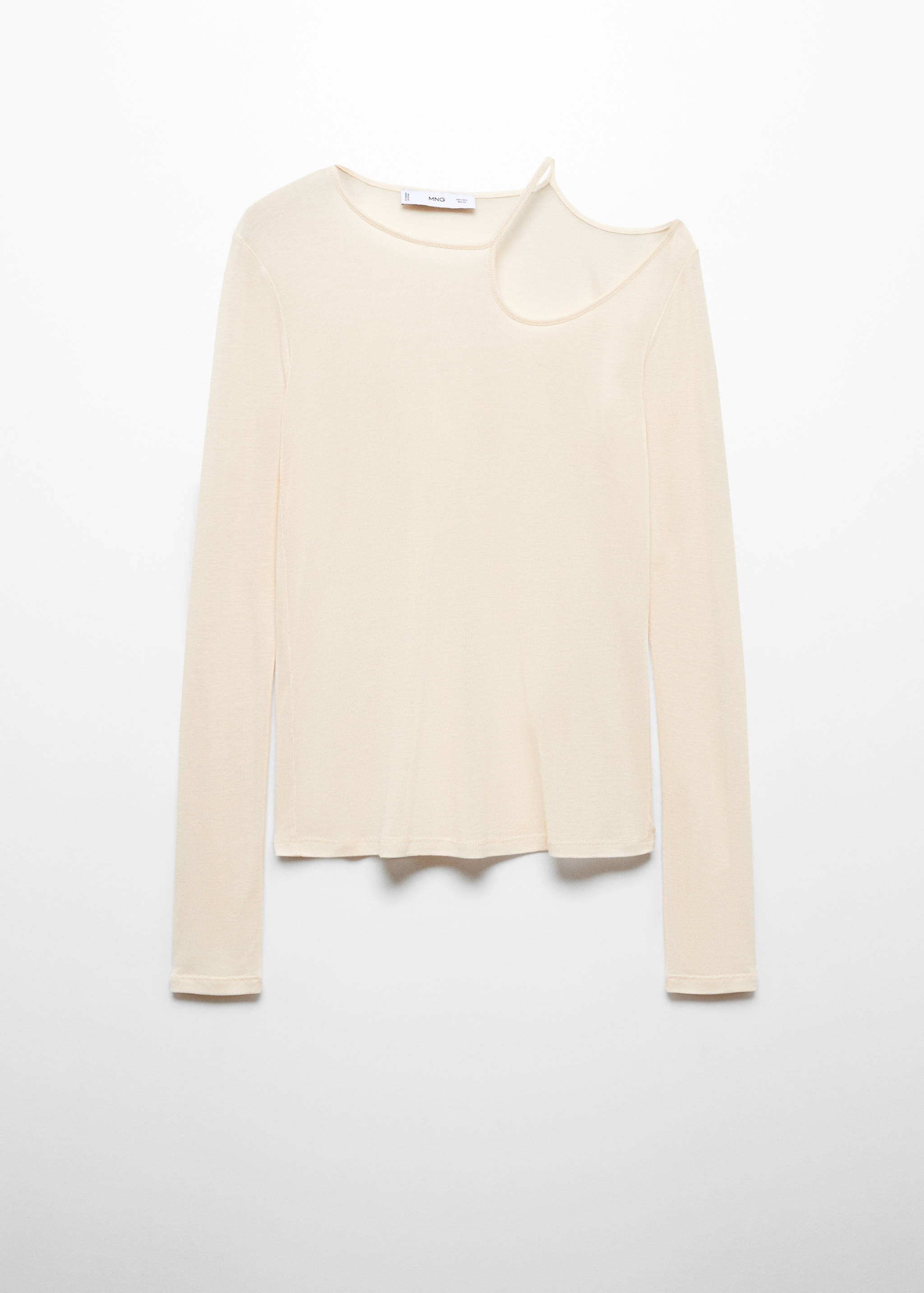 Off-the-shoulder lyocell t-shirt - Article without model